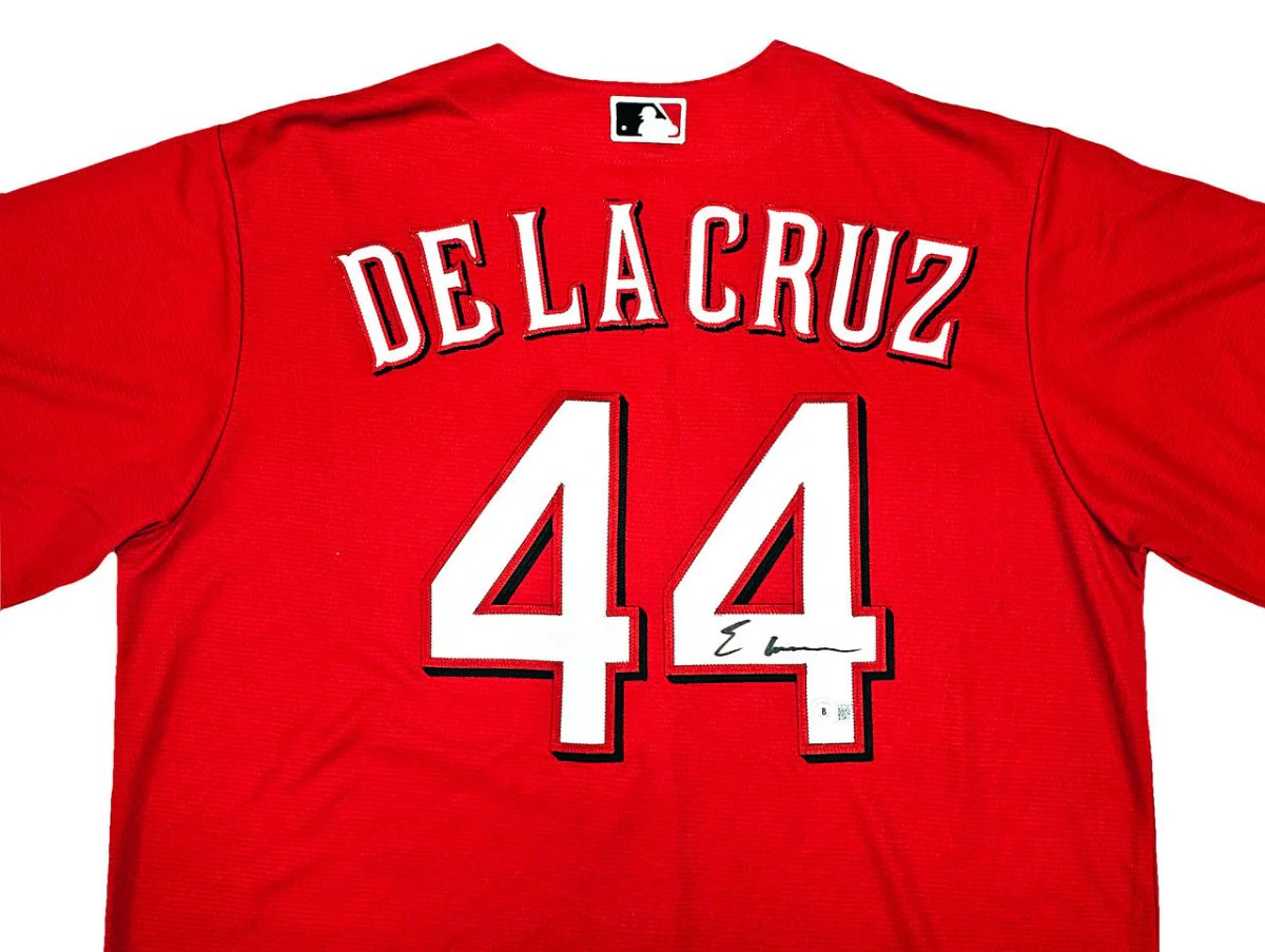 Elly De La Cruz Signed Cincinnati Reds Nike Baseball Jersey BAS - Image 2