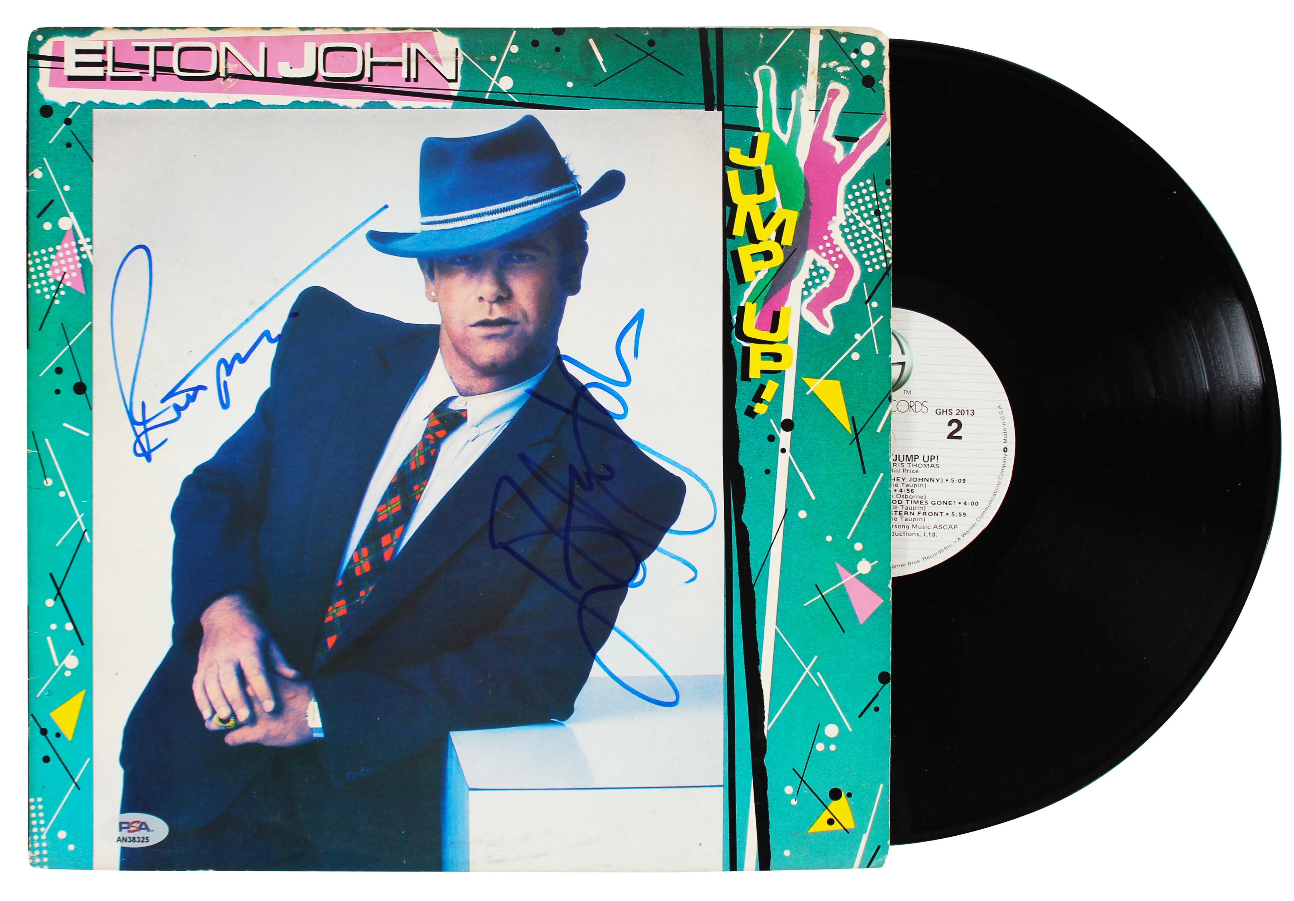 Elton John & Bernie Taupin Signed Jump Up! Album Cover W/ Vinyl PSA/DNA #AN38325 - Image 2