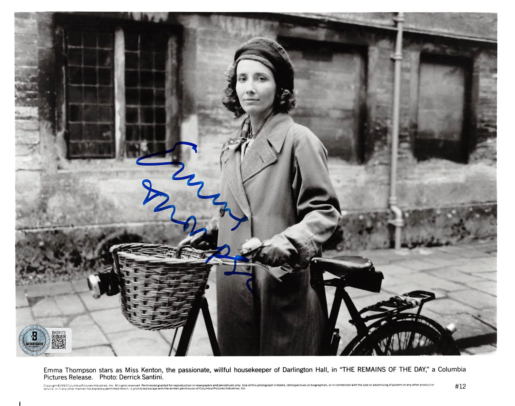 Emma Thompson The Remains of the Day Authentic Signed 8x10 Photo BAS #BN29173 - Image 2