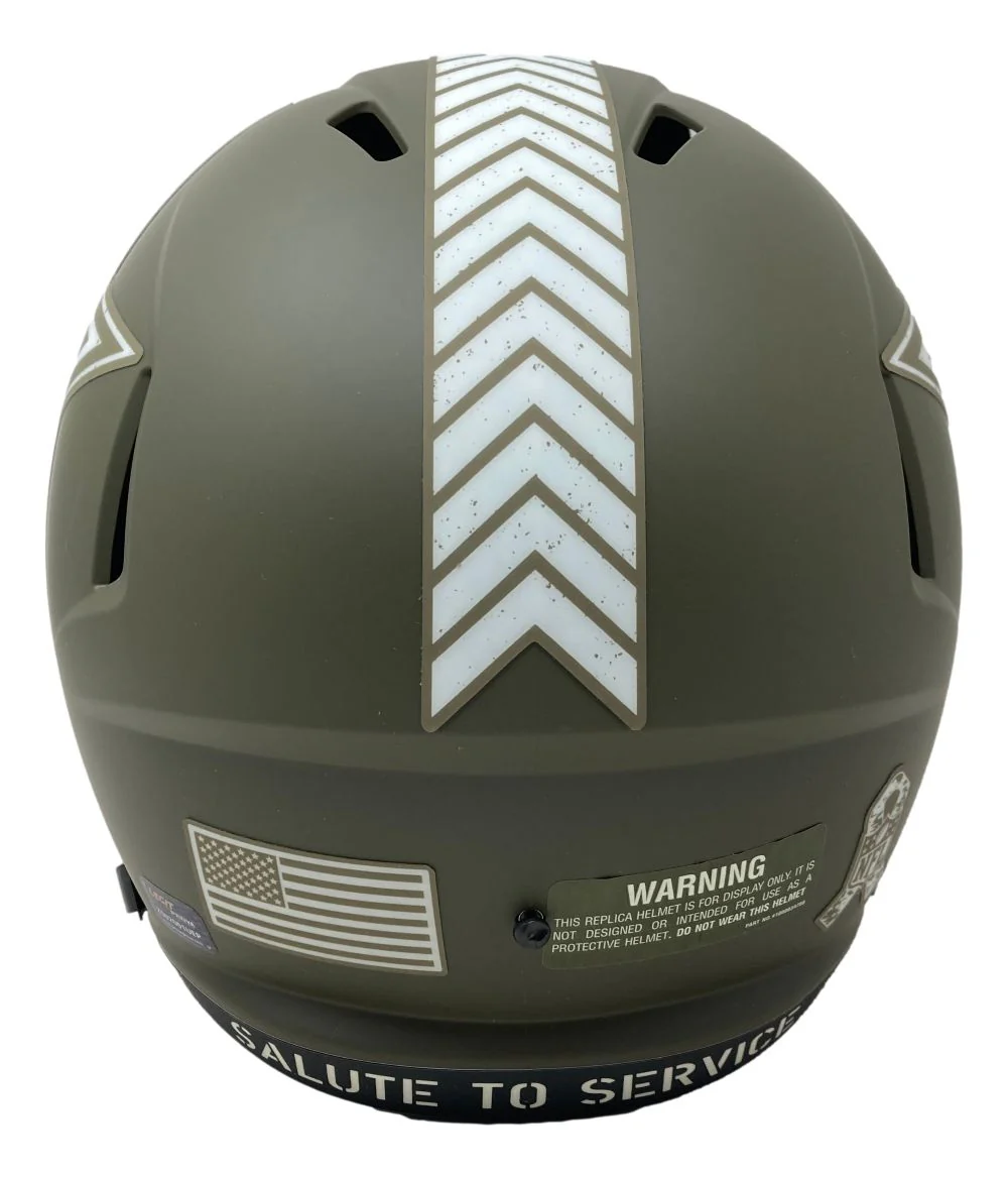 Emmitt Smith Signed Dallas Cowboys FS Salute Service Replica Helmet Prova Holo - Image 3