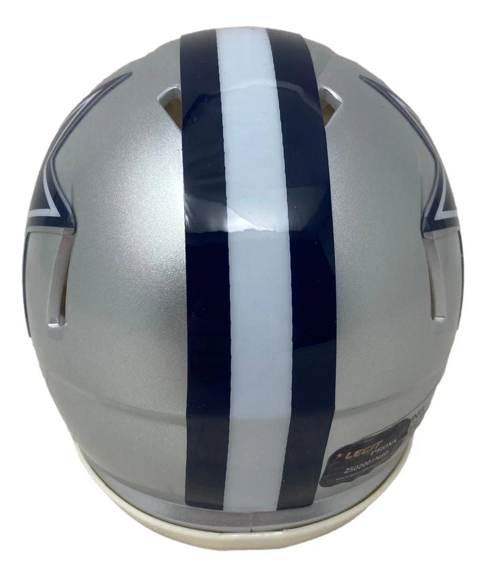 Emmitt Smith Signed Dallas Cowboys Mini Speed Helmet Prova Hologram - Image 2