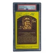 Enos Slaughter Signed 4x6 St Louis Cardinals HOF Plaque Card PSA/DNA 85025666 - Image 3