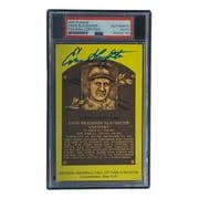 Enos Slaughter Signed 4x6 St Louis Cardinals HOF Plaque Card PSA/DNA 85026193 - Image 3