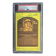 Enos Slaughter Signed 4x6 St Louis Cardinals HOF Plaque Card PSA/DNA/DNA - Image 3