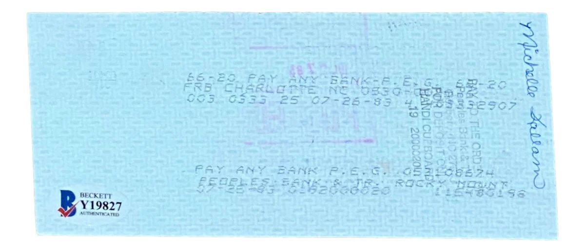 Enos Slaughter St. Louis Cardinals Signed Bank Check #346 BAS - Image 2