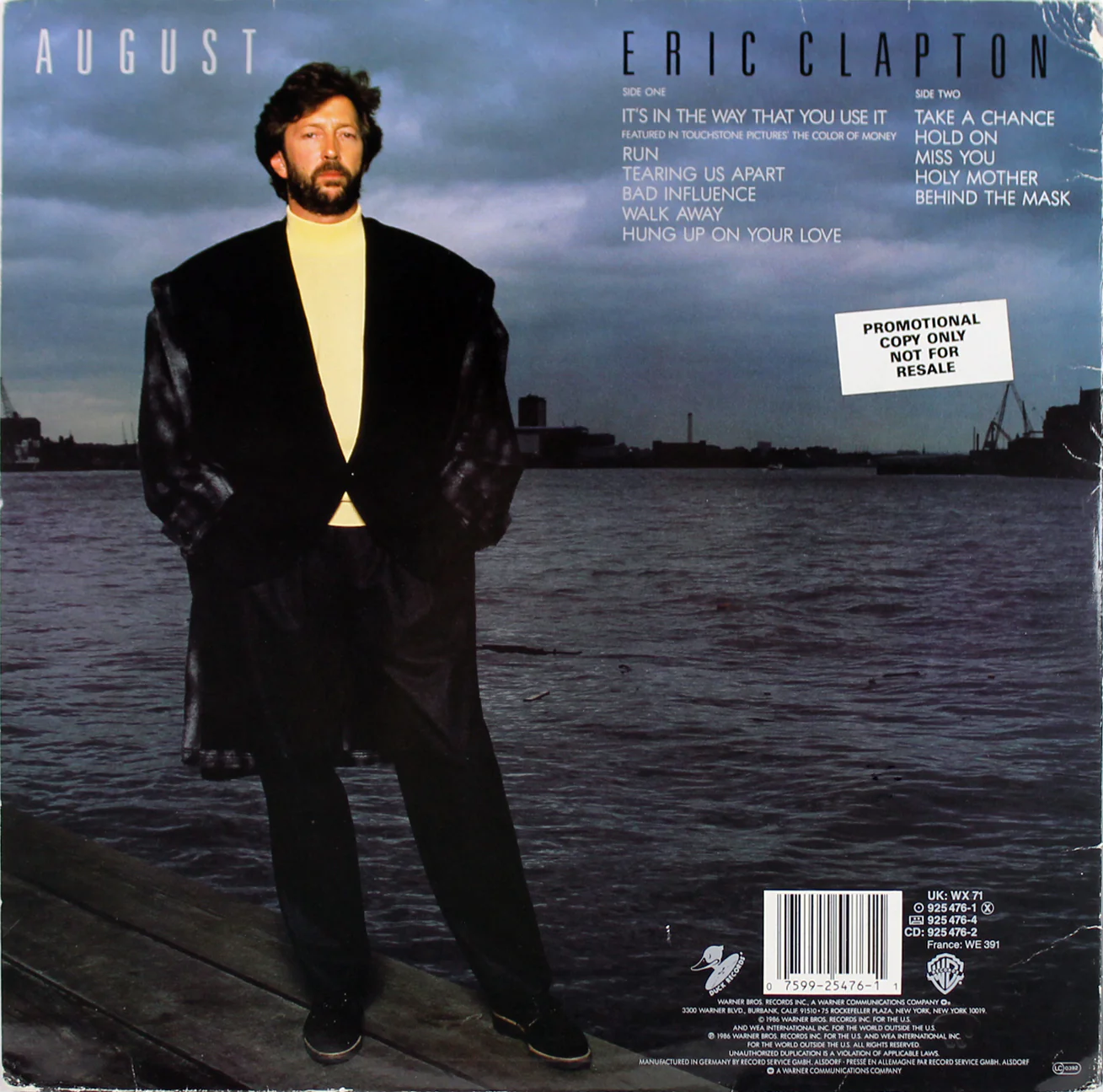 Eric Clapton "88" Authentic Signed August Album Cover W/ Vinyl REAL LOA - Image 4