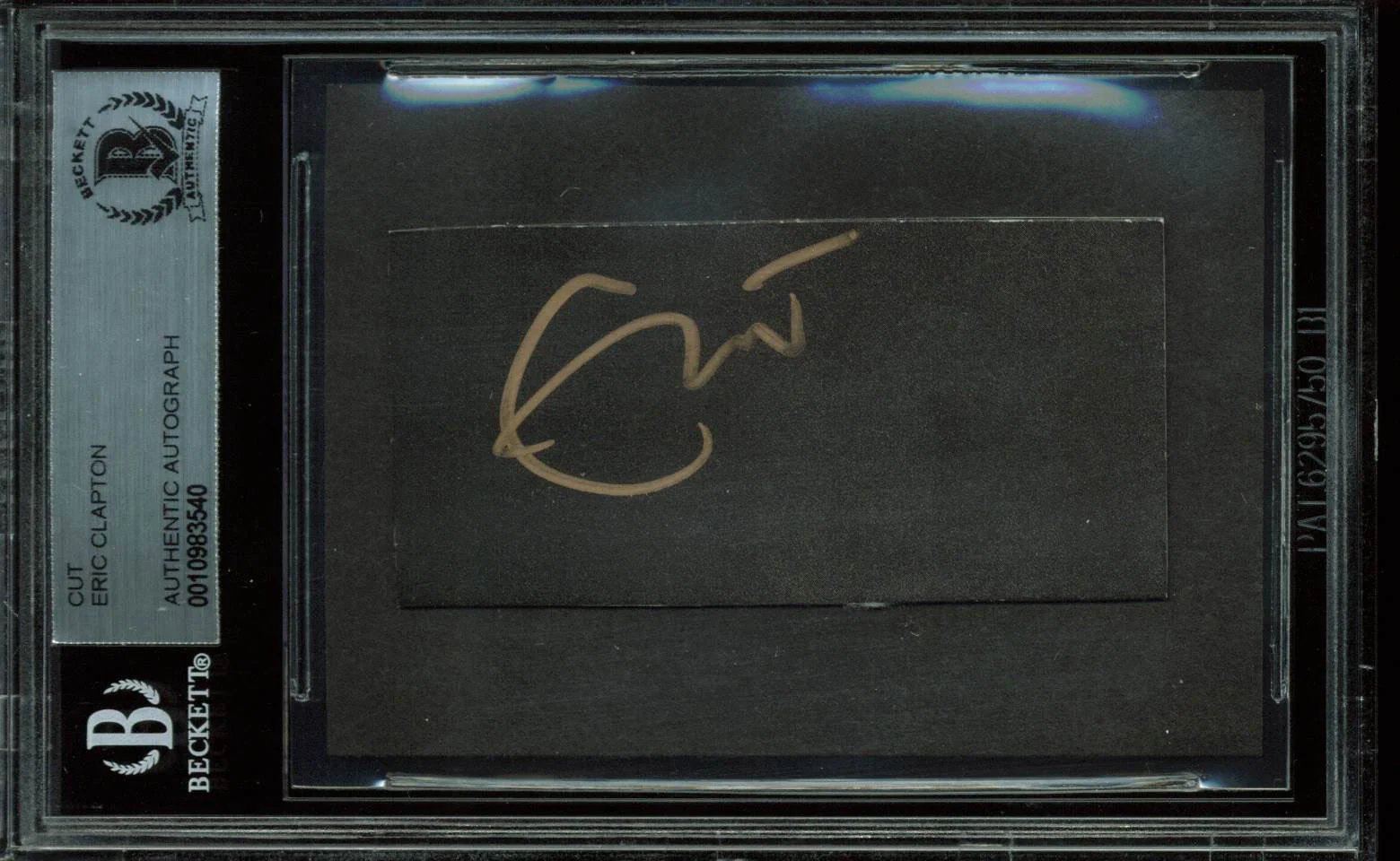 Eric Clapton Authentic Signed 1.4x2.85 Cut Signature BAS Slabbed - Image 2