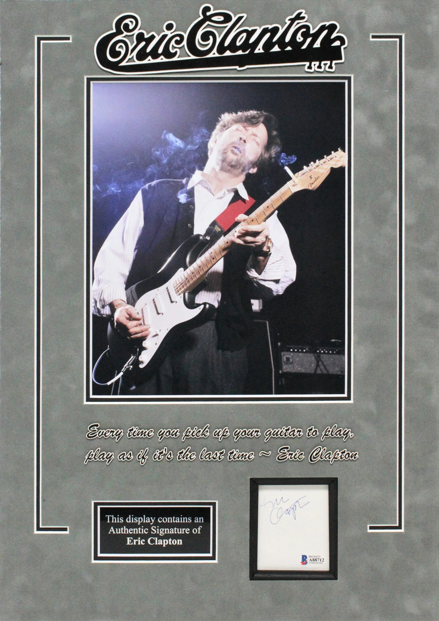 Eric Clapton Authentic Signed 2.25x2.75 Matted Cut Signature BAS #A88712 - Image 2