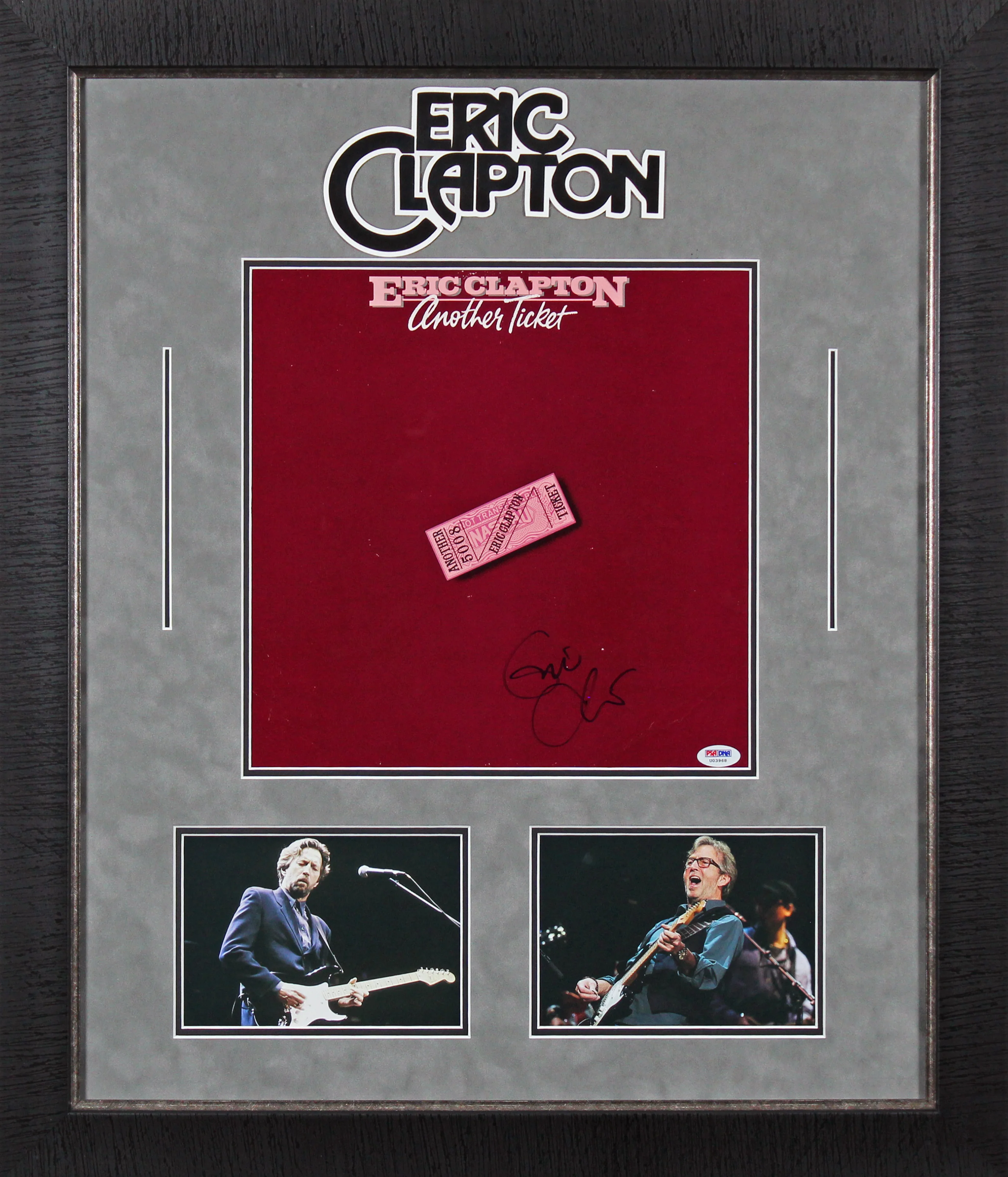 Eric Clapton Authentic Signed & Framed Another Ticket Album Cover PSA #U03968 - Image 2