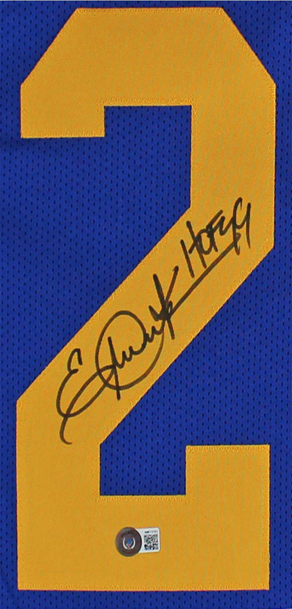 Eric Dickerson Authentic Signed Blue Pro Style Framed Jersey BAS Witnessed - Image 3