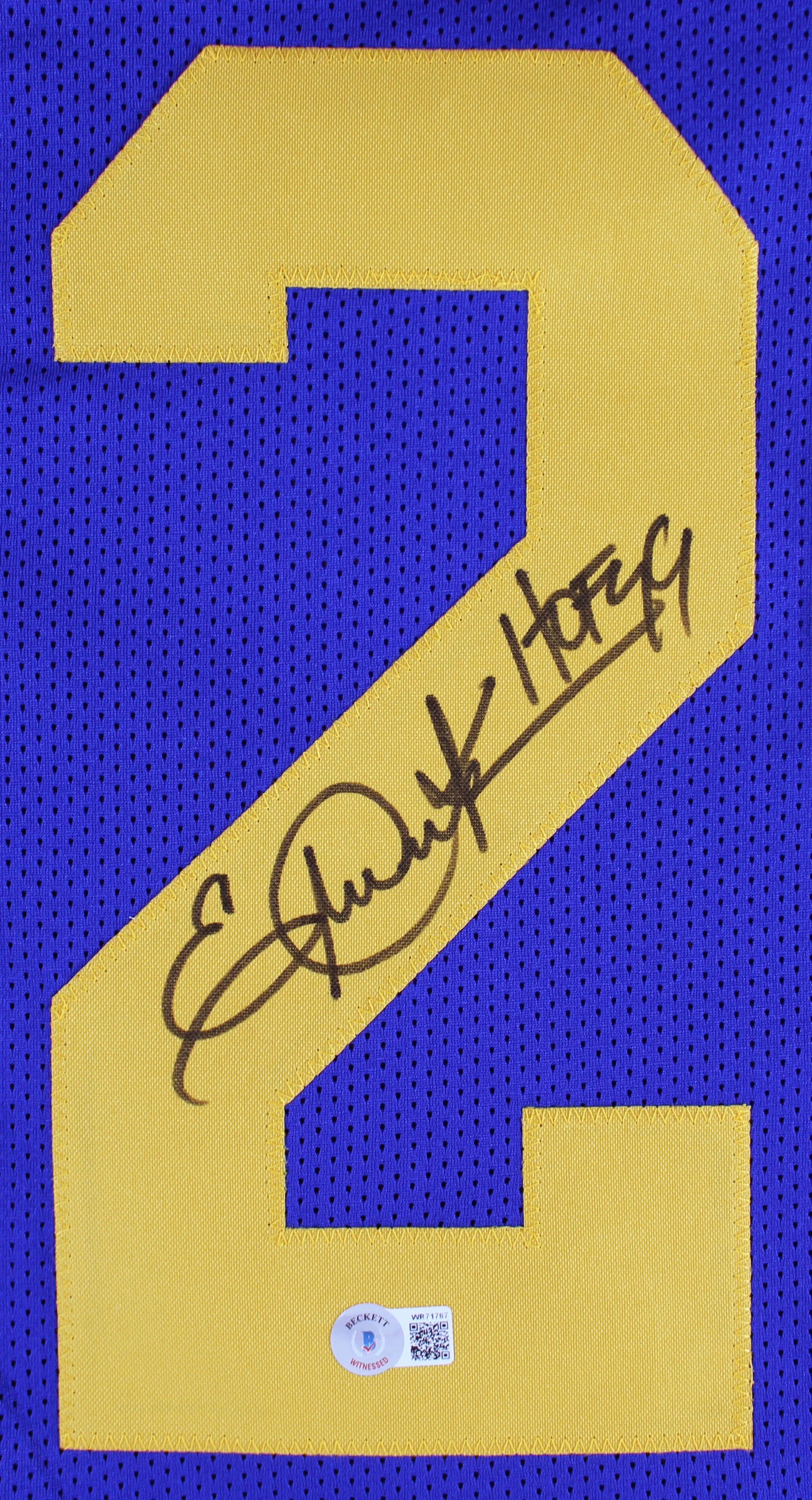 Eric Dickerson "HOF 99" Authentic Signed Blue Pro Style Jersey BAS Witnessed 1 - Image 3