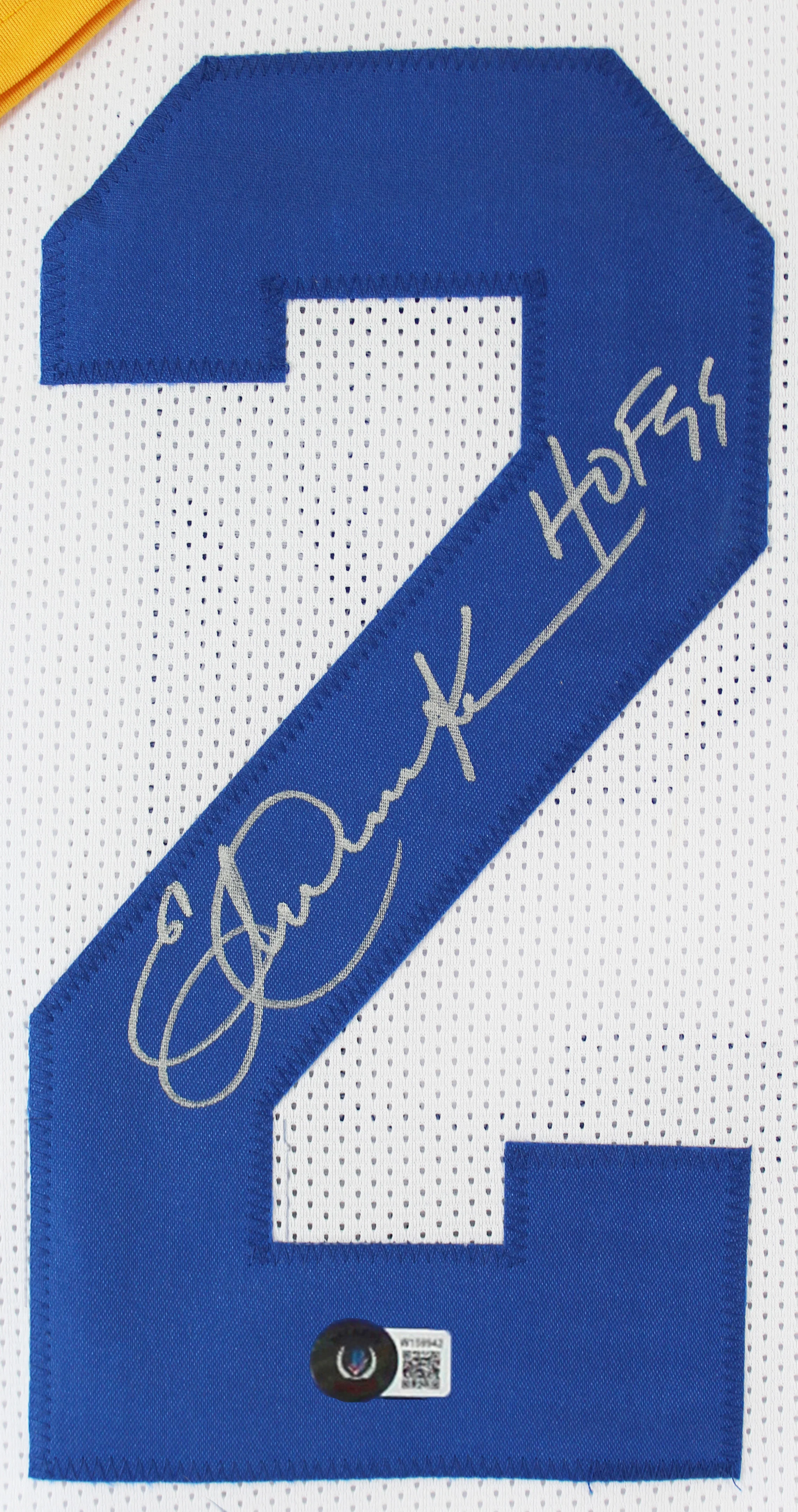 Eric Dickerson "HOF 99" Authentic Signed White Pro Style Jersey BAS Witnessed - Image 3