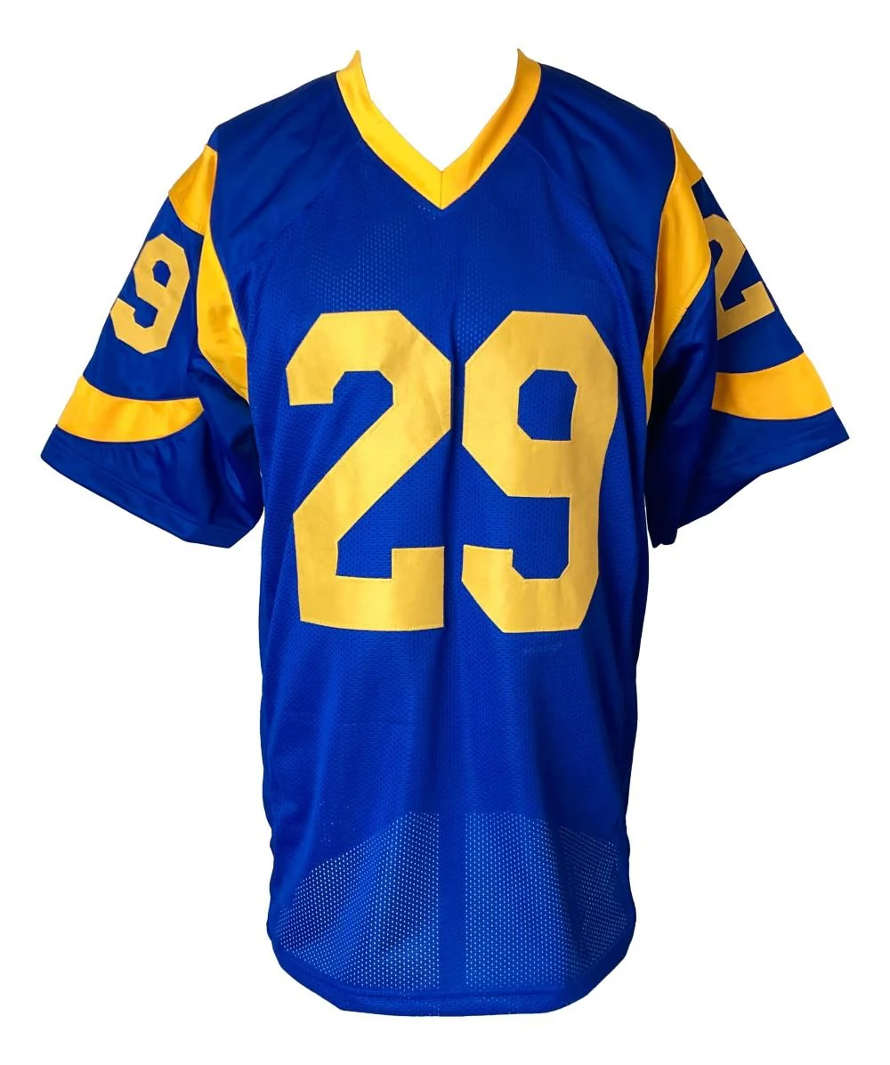 Eric Dickerson Los Angeles Signed Blue Football Jersey HOF 99 JSA - Image 3