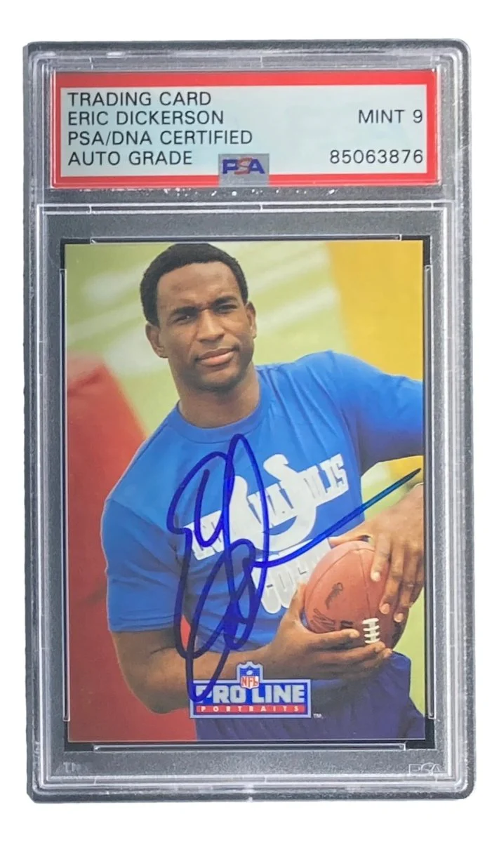 Eric Dickerson Signed 1991 Pro Line #68 Colts Trading Card PSA/DNA Mint 9 - Image 4