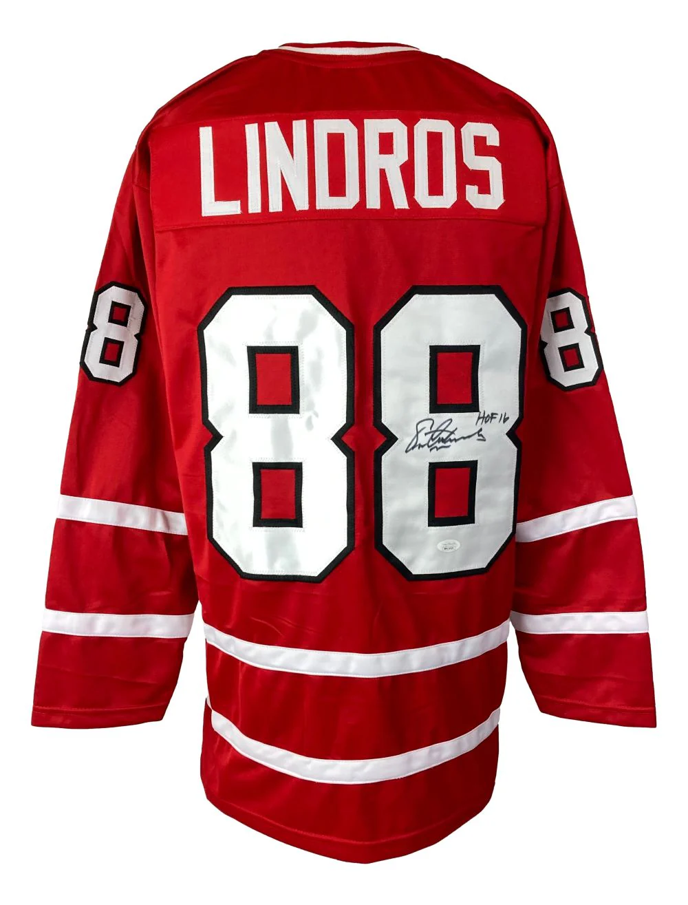 Eric Lindros Canada Signed Red Hockey Jersey HOF 16 Inscribed JSA ITP