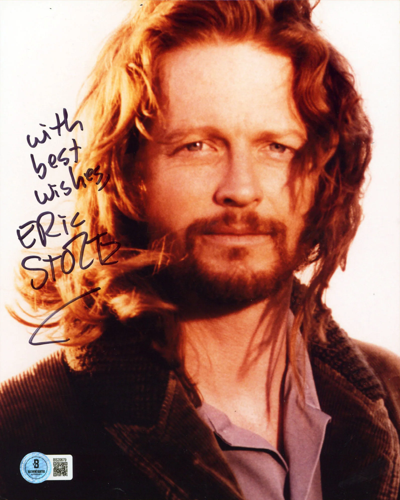 Eric Stoltz Pulp Fiction "With Best Wishes" Auth Signed 8x10 Photo BAS #BS20679 - Image 2