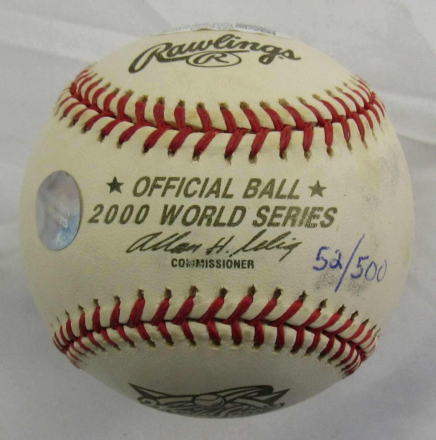 Andy Pettitte Signed 2000 World Series Logo Rawlings Baseball JSA CL29229 - Image 2