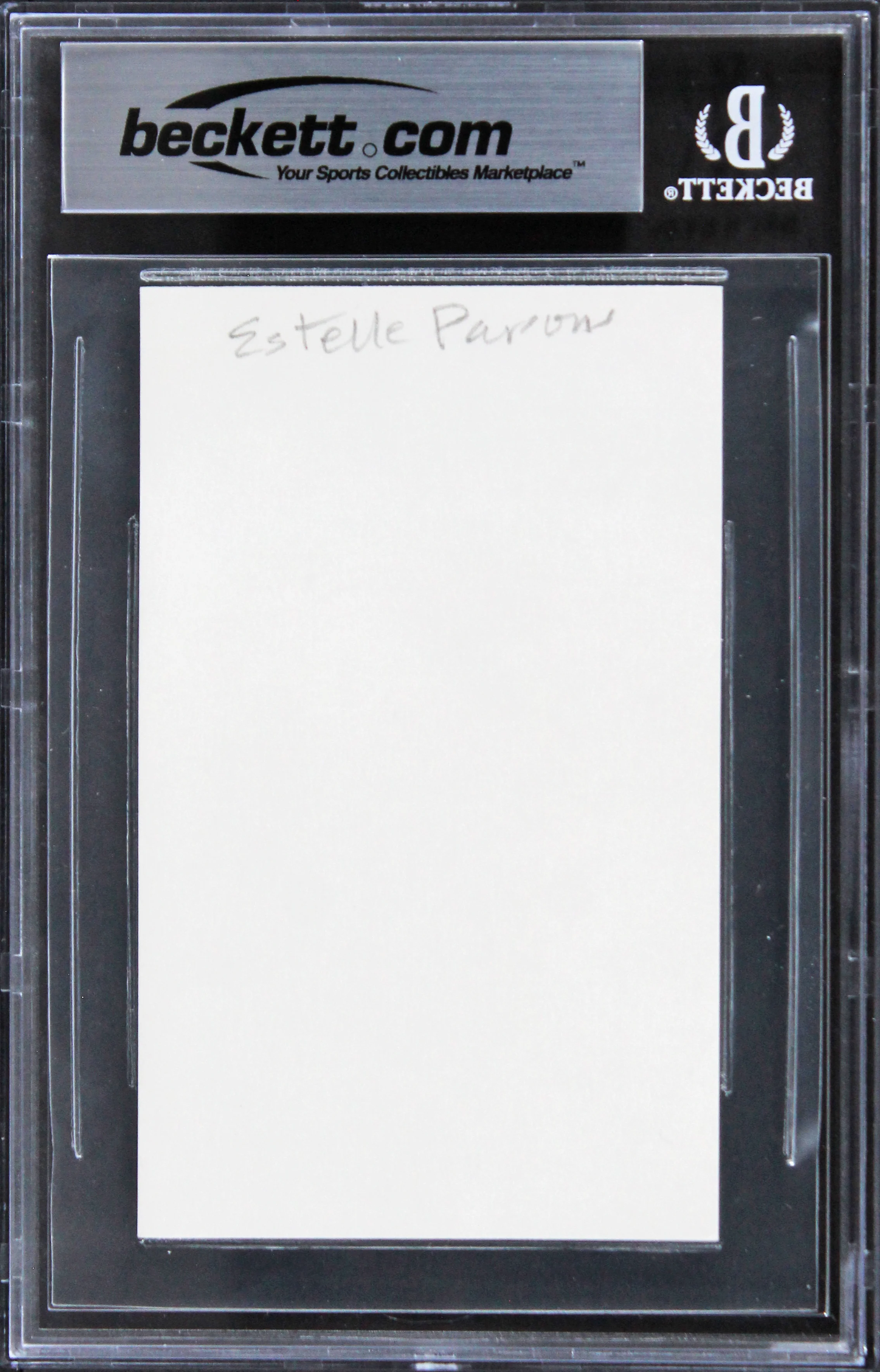 Estelle Parsons Bonnie & Clyde Authentic Signed 3x5 Index Card BAS Slabbed - Image 3