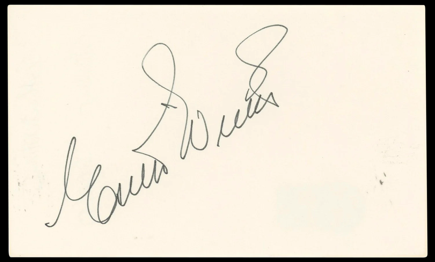 Esther Williams Million Dollar Mermaid Signed 3x5 Index Card BAS #BP50650 - Image 2
