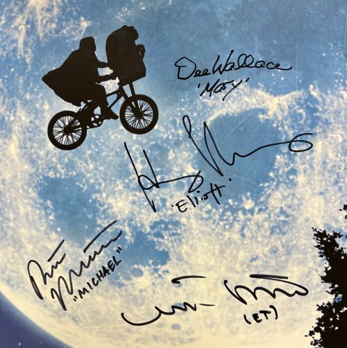 ET Cast (4) Signed 24x36 ET Poster Henry Thomas Matthew De Merritt & More JSA - Image 2
