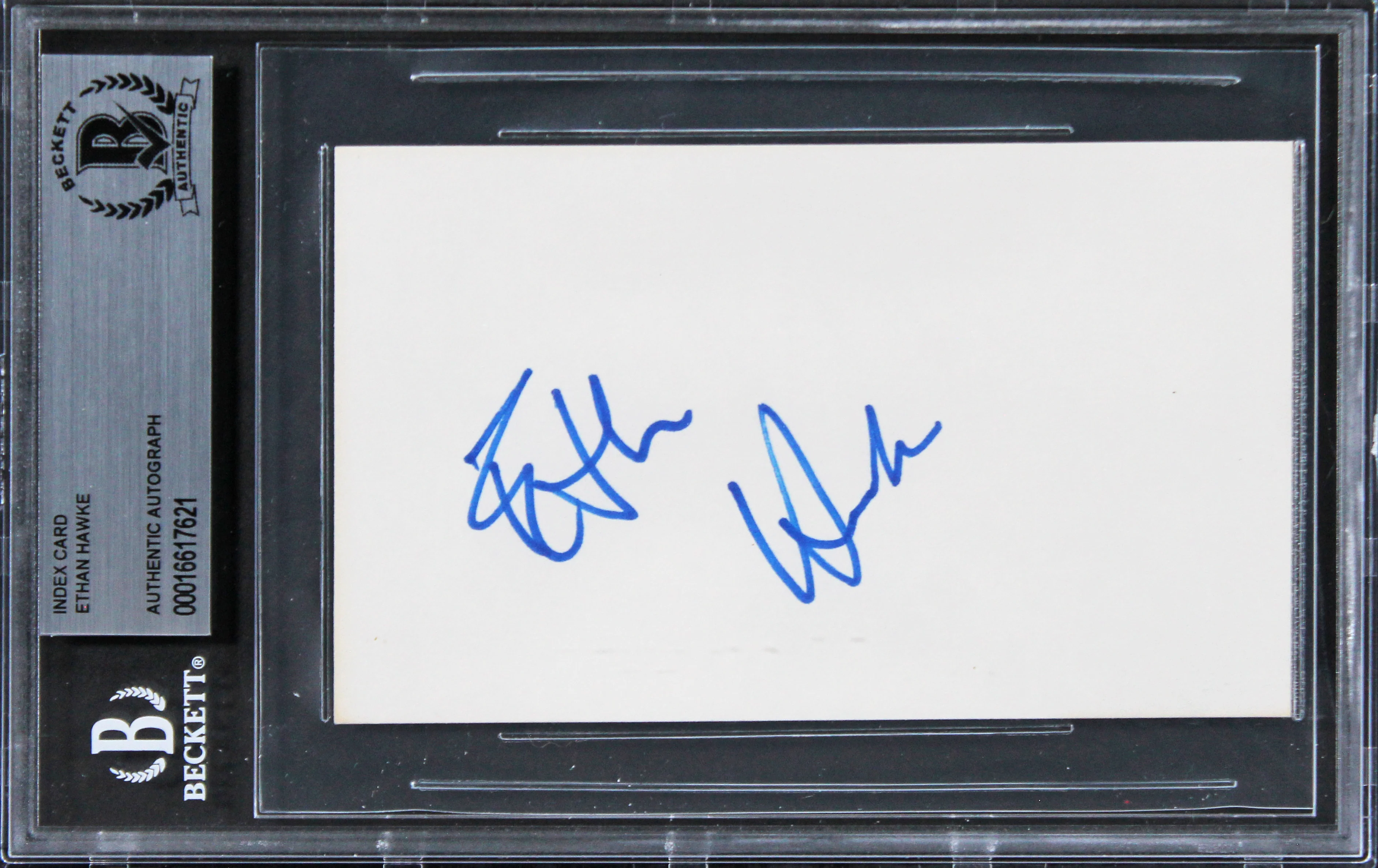 Ethan Hawke Training Day Authentic Signed 3x5 Index Card BAS Slabbed 1 - Image 2