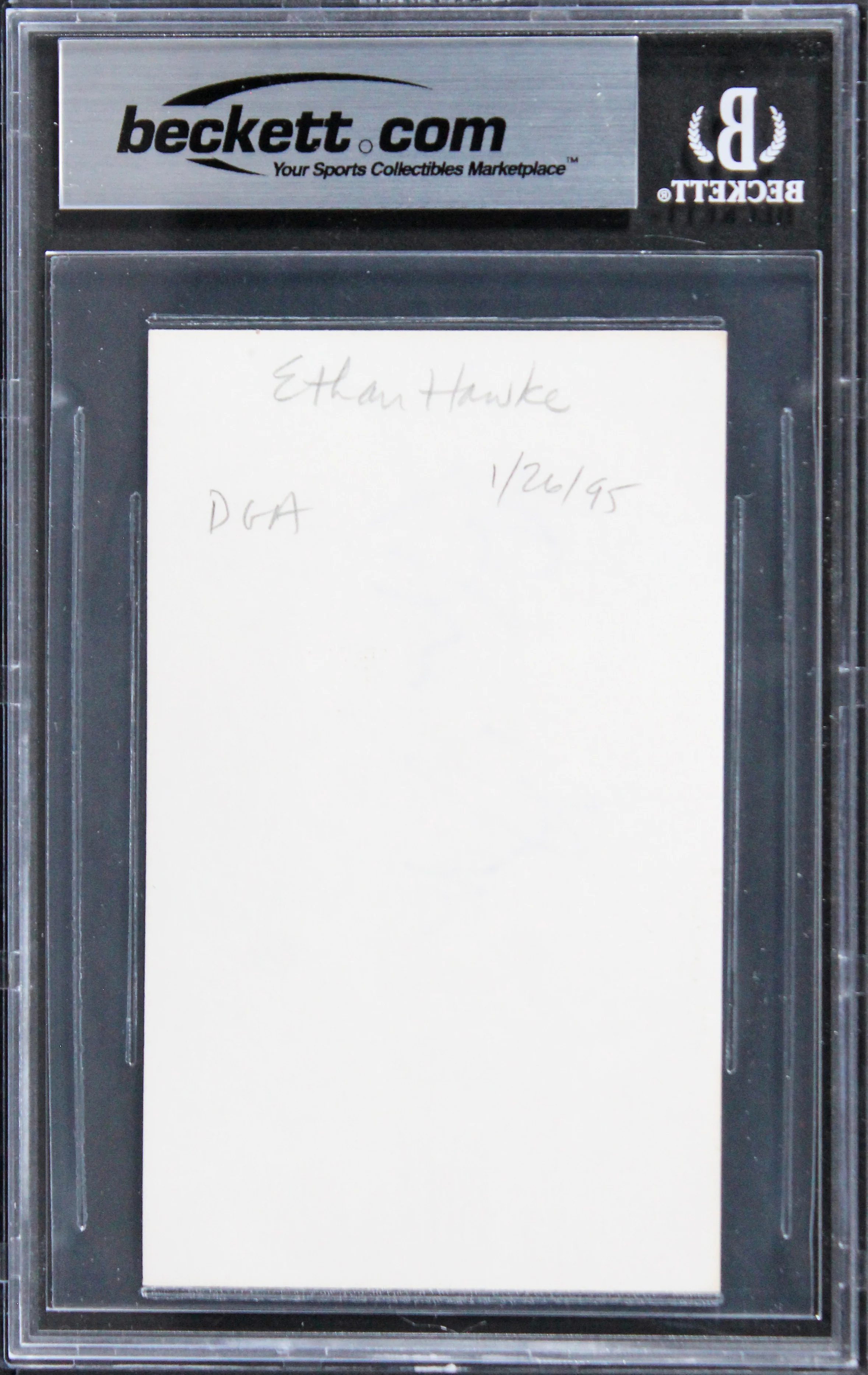 Ethan Hawke Training Day Authentic Signed 3x5 Index Card BAS Slabbed 1 - Image 3