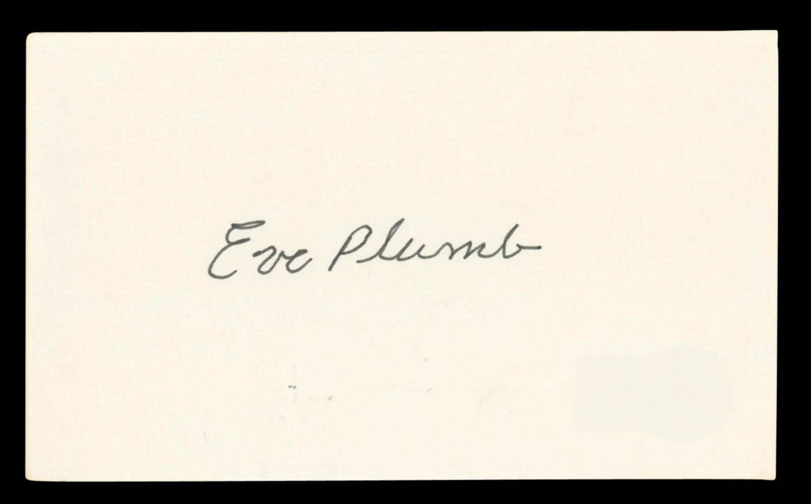 Eve Plumb The Brady Bunch Authentic Signed 3x5 Index Card BAS #BV03262