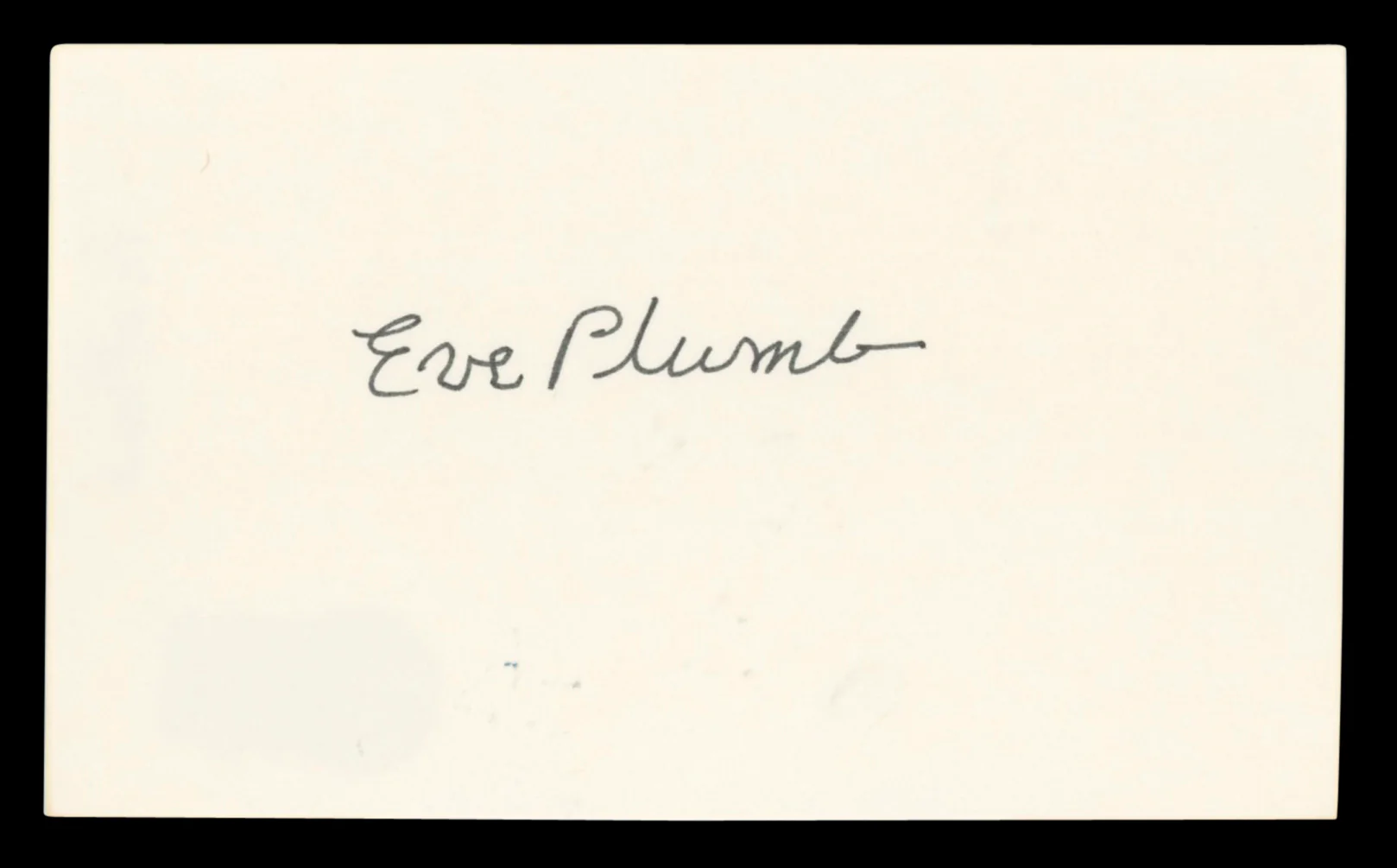Eve Plumb The Brady Bunch Authentic Signed 3x5 Index Card BAS #BV03263 - Image 2