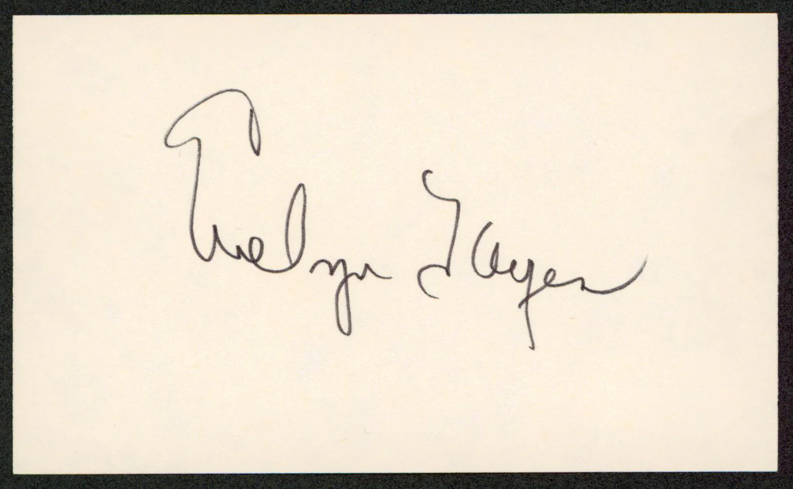 Evelyn Keyes A Thousand and One Nights Signed 3x5 Index Card BAS #BW35566 - Image 2