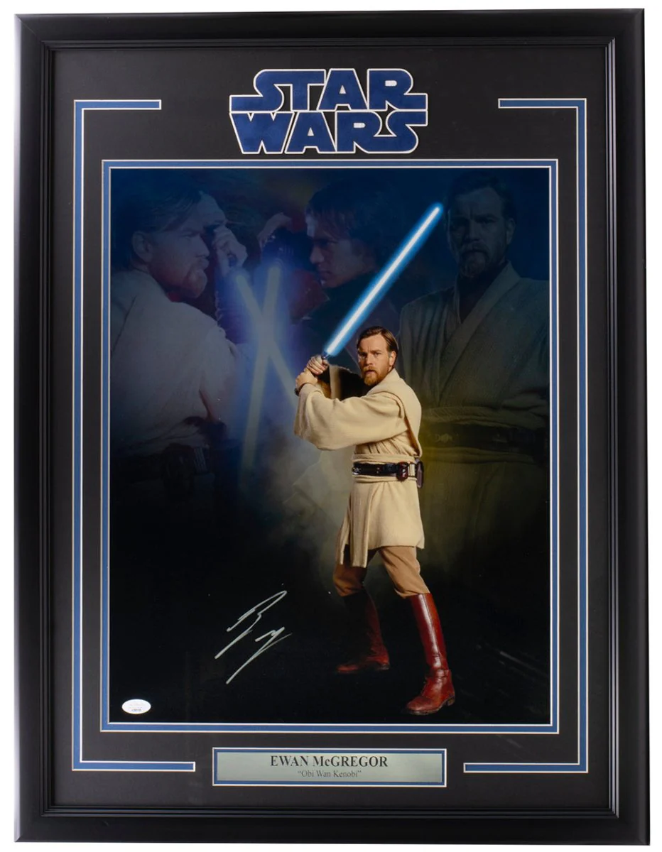 Ewan McGregor Signed Framed 16x20 Star Wars Revenge of The Sith Photo JSA