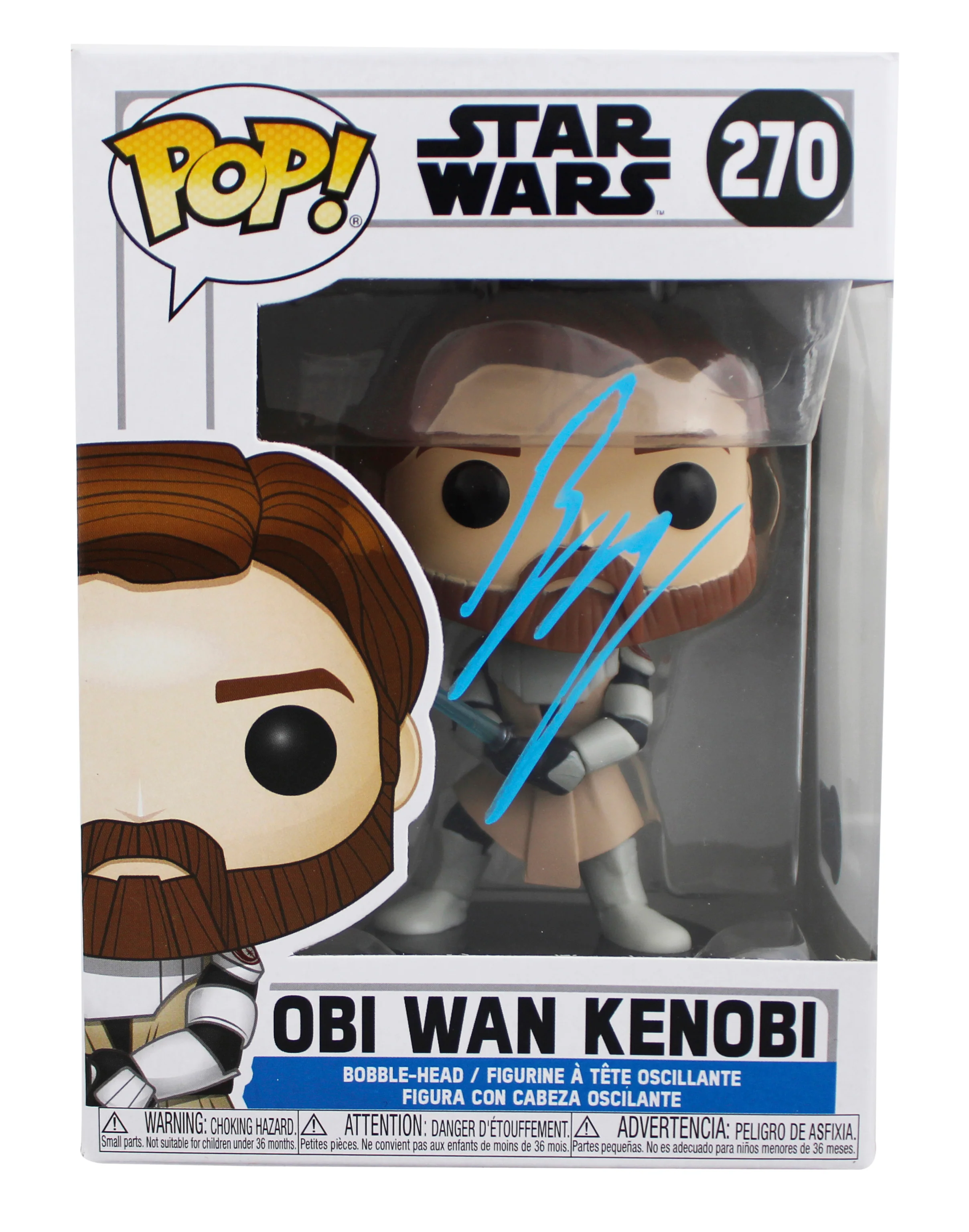 Ewan McGregor Star Wars Signed Obi Wan Kenobi #270 Funko Pop Vinyl Figure BAS W