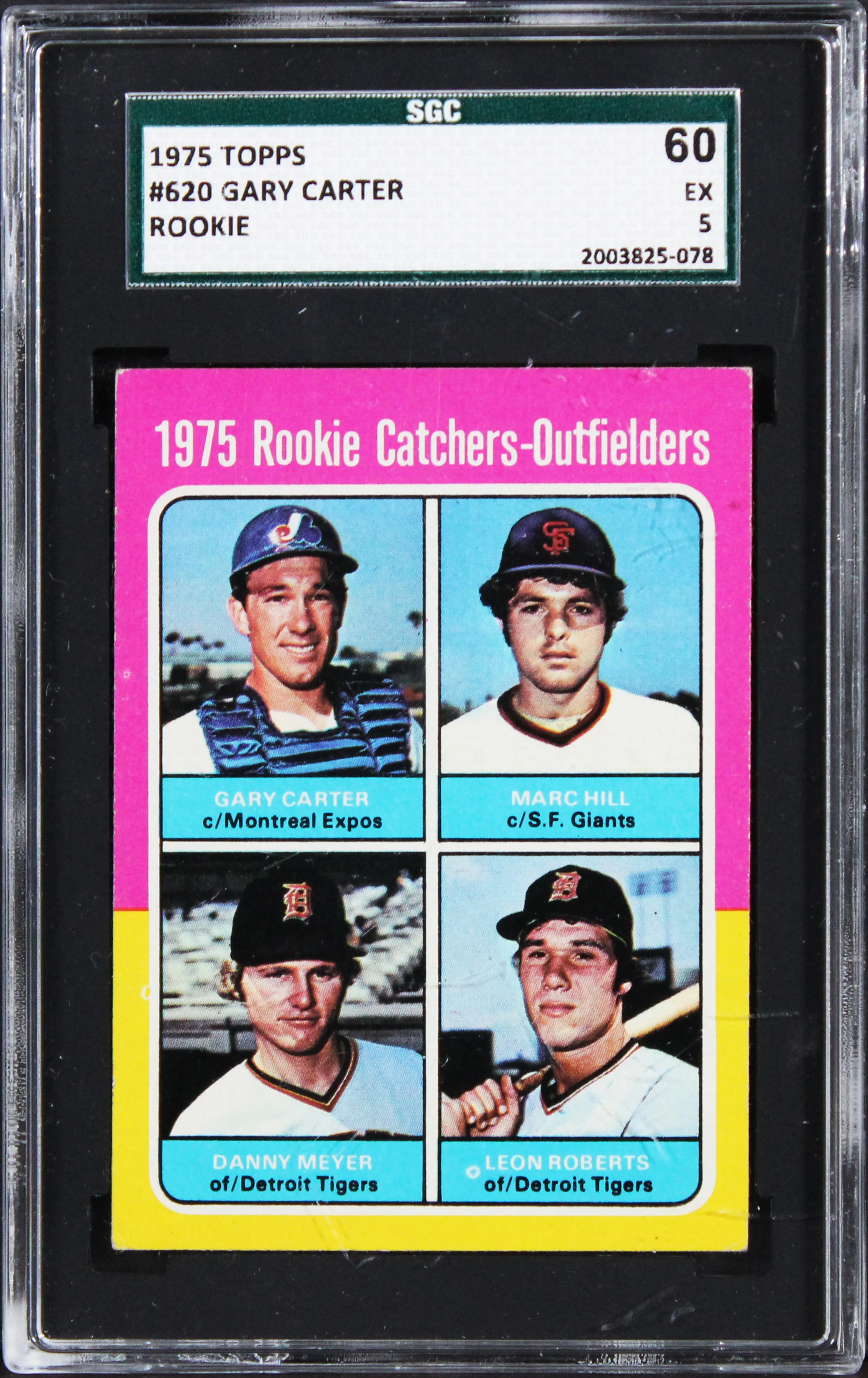 Expos Gary Carter 1975 Topps #620 Rookie Card Graded EX-5 SGC Authentic - Image 2