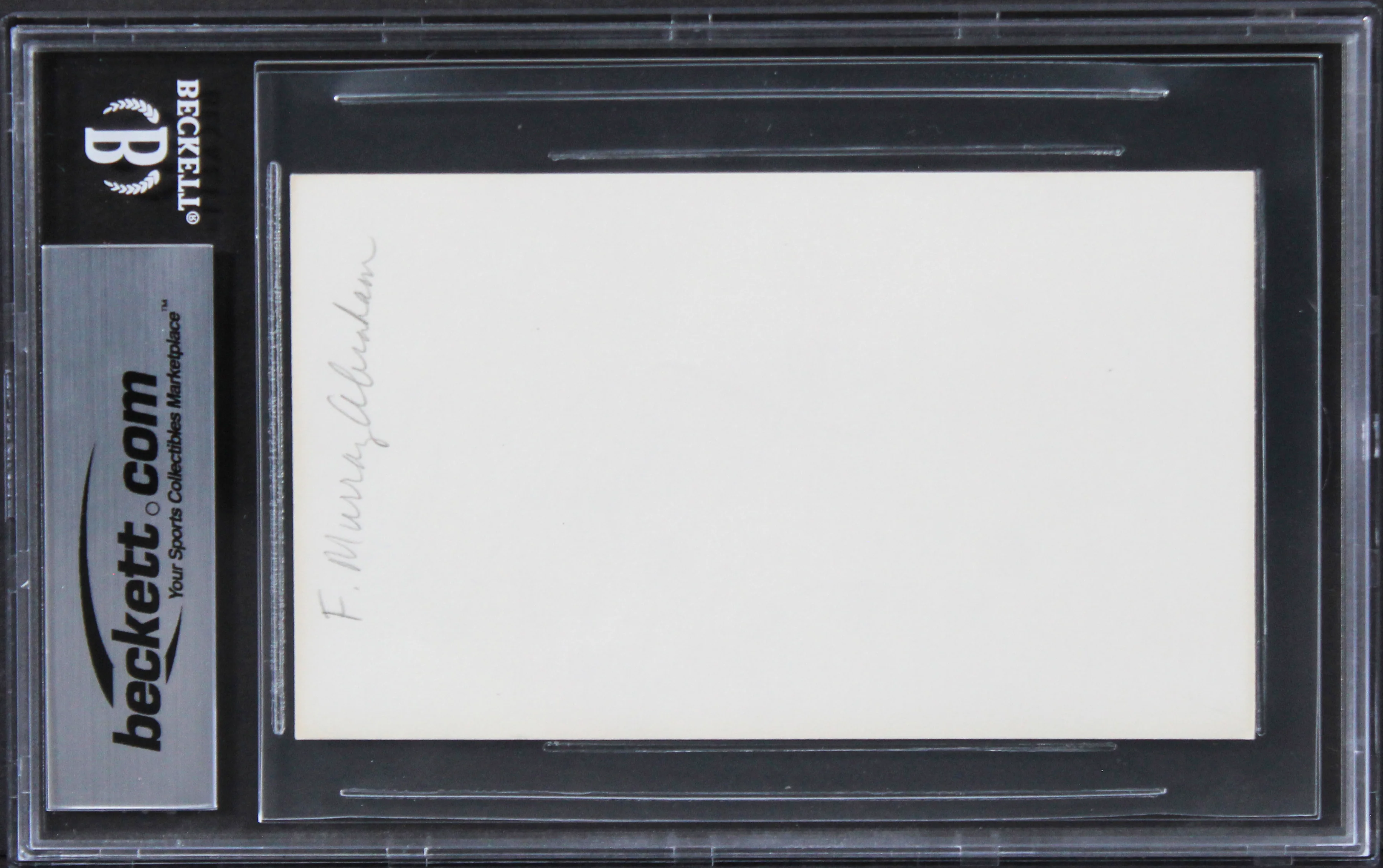 F. Murray Abraham The Grand Budapest Hotel Signed 3x5 Index Card BAS Slabbed 2 - Image 3