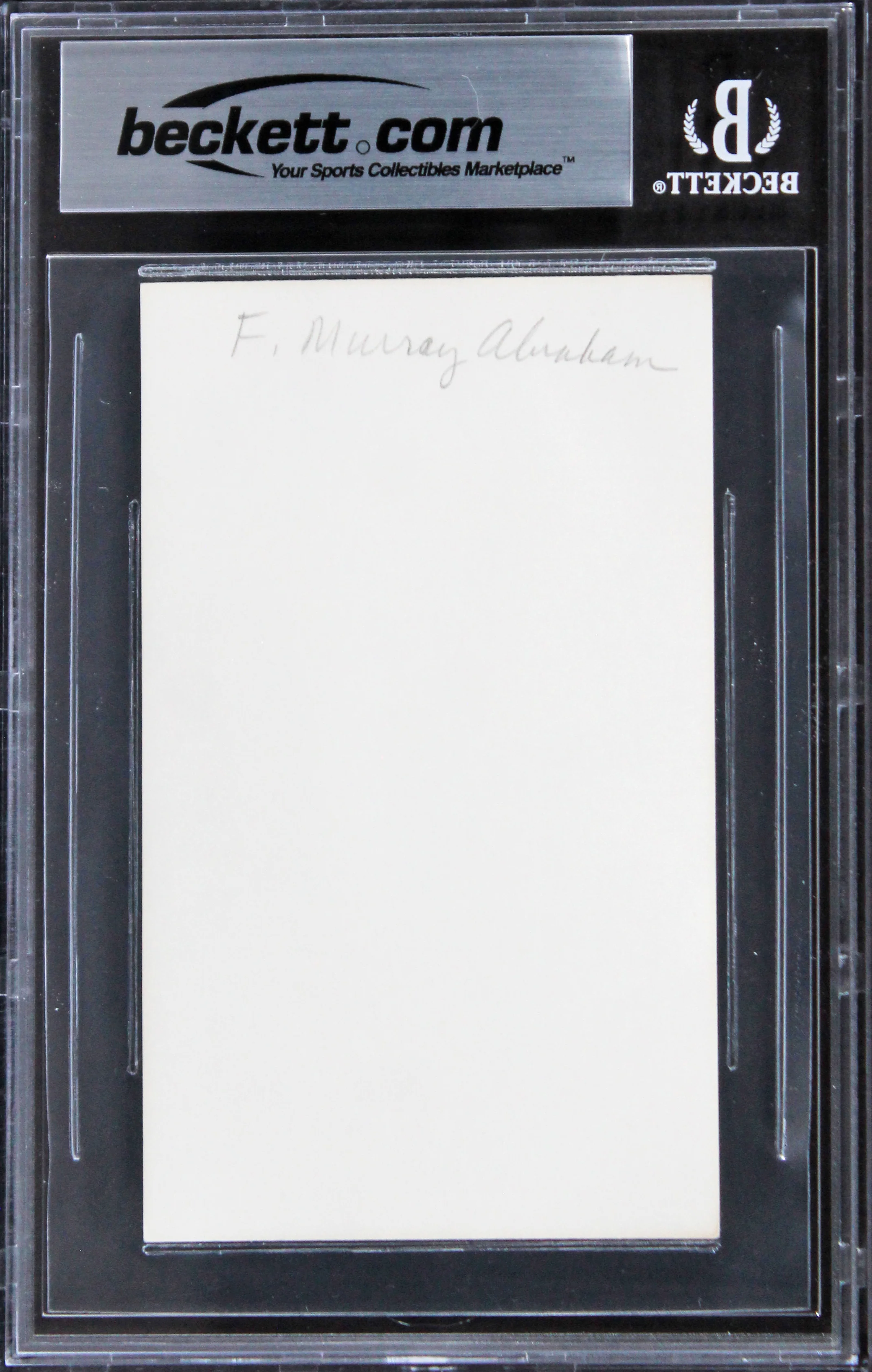 F. Murray Abraham The Grand Budapest Hotel Signed 3x5 Index Card BAS Slabbed - Image 3