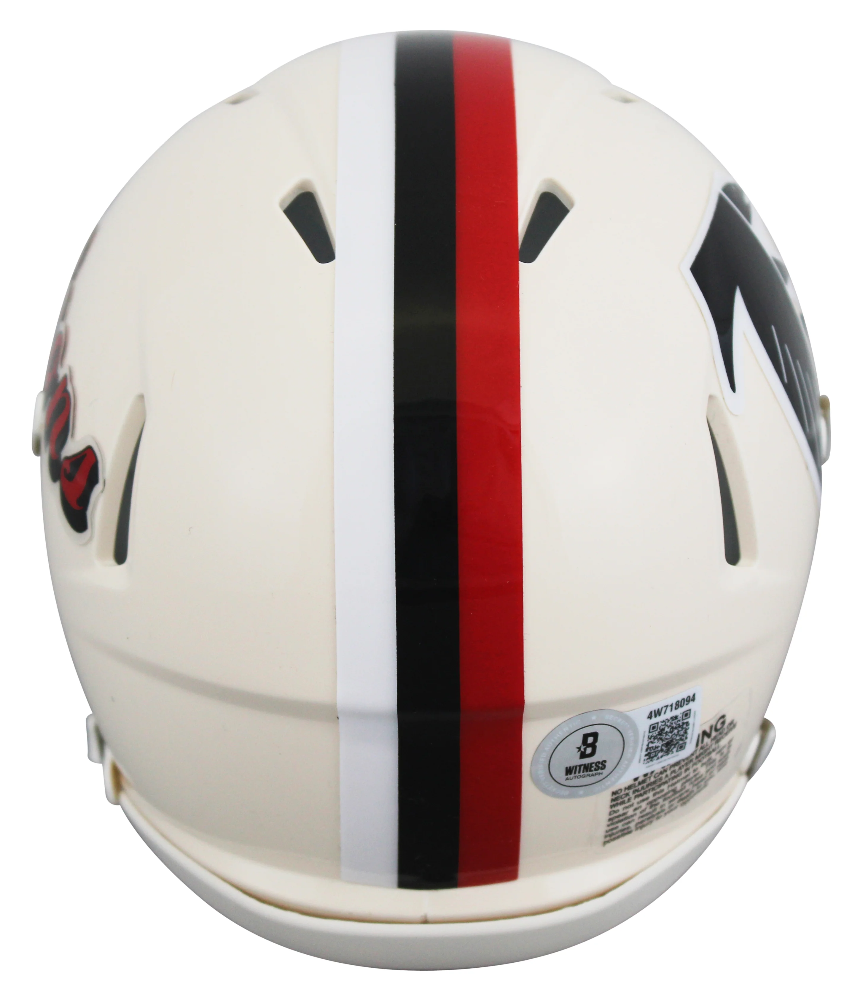 Falcons Julio Jones Authentic Signed Retro Speed Mini Helmet BAS Witnessed - Image 5