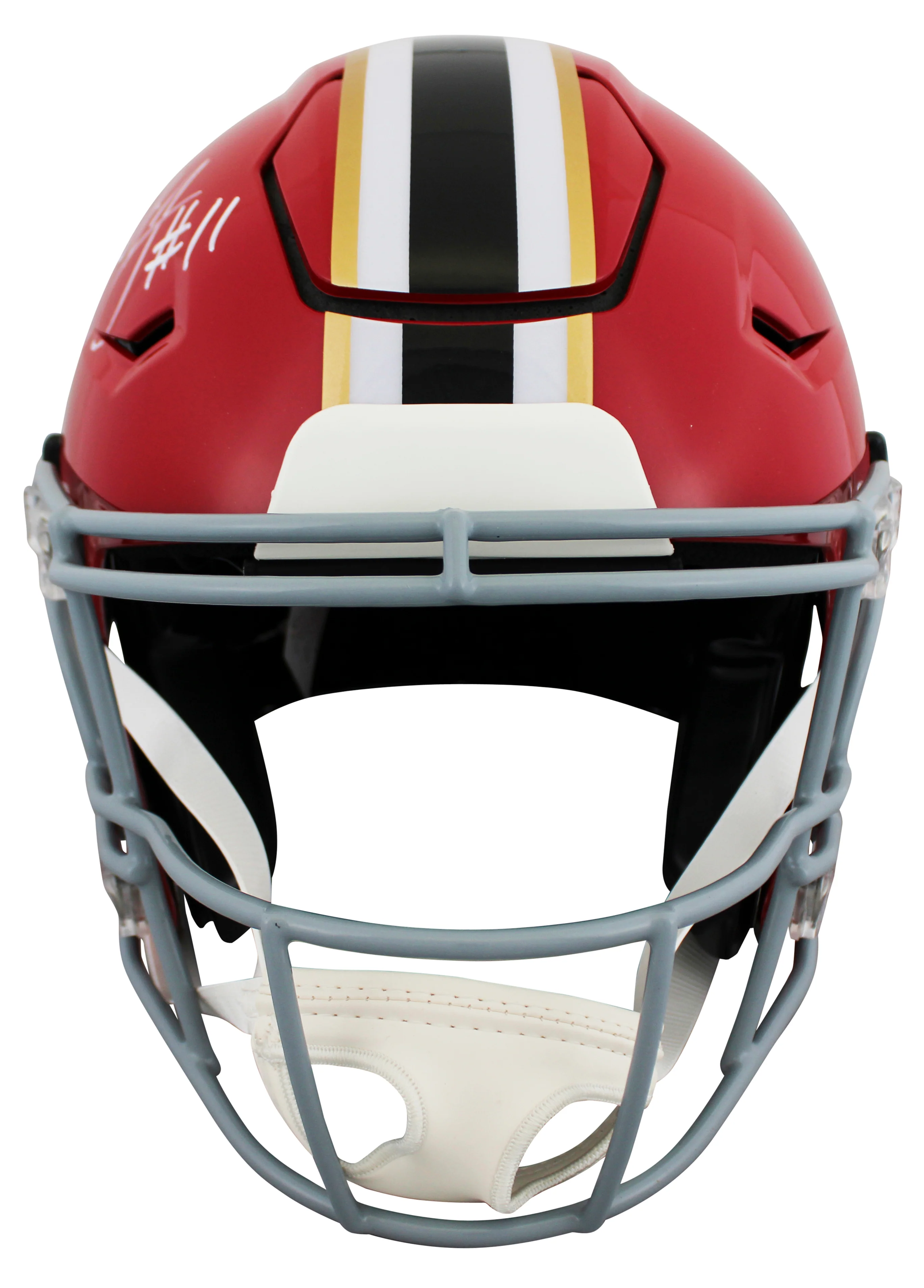 Falcons Julio Jones Signed 1966-69 TB Speed Flex Full Size Helmet BAS Witnessed - Image 3