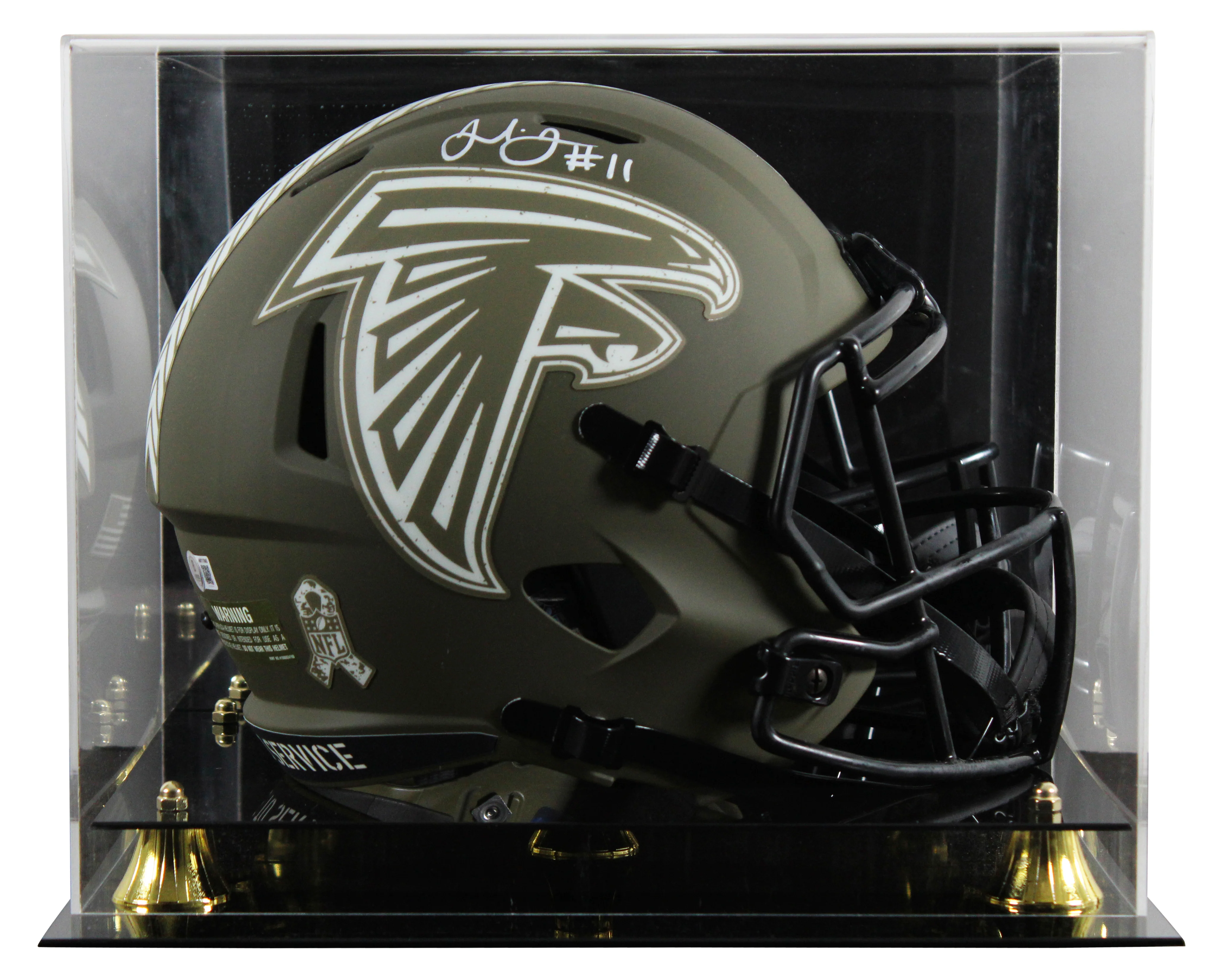Falcons Julio Jones Signed STS Full Size Speed Rep Helmet W/ Case BAS Witnessed - Image 2