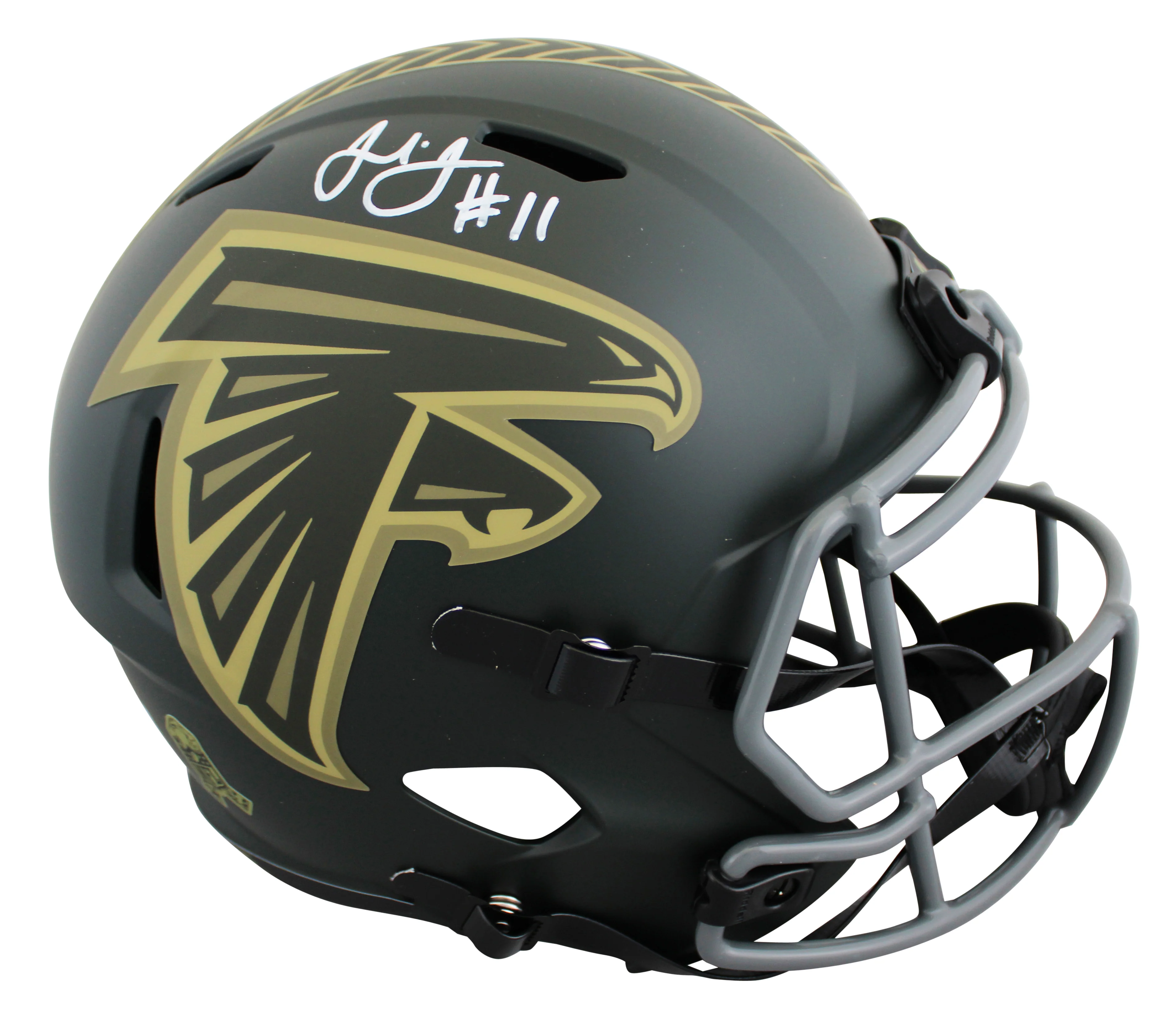 Falcons Julio Jones Signed STS IV Full Size Speed Rep Helmet BAS Witnessed