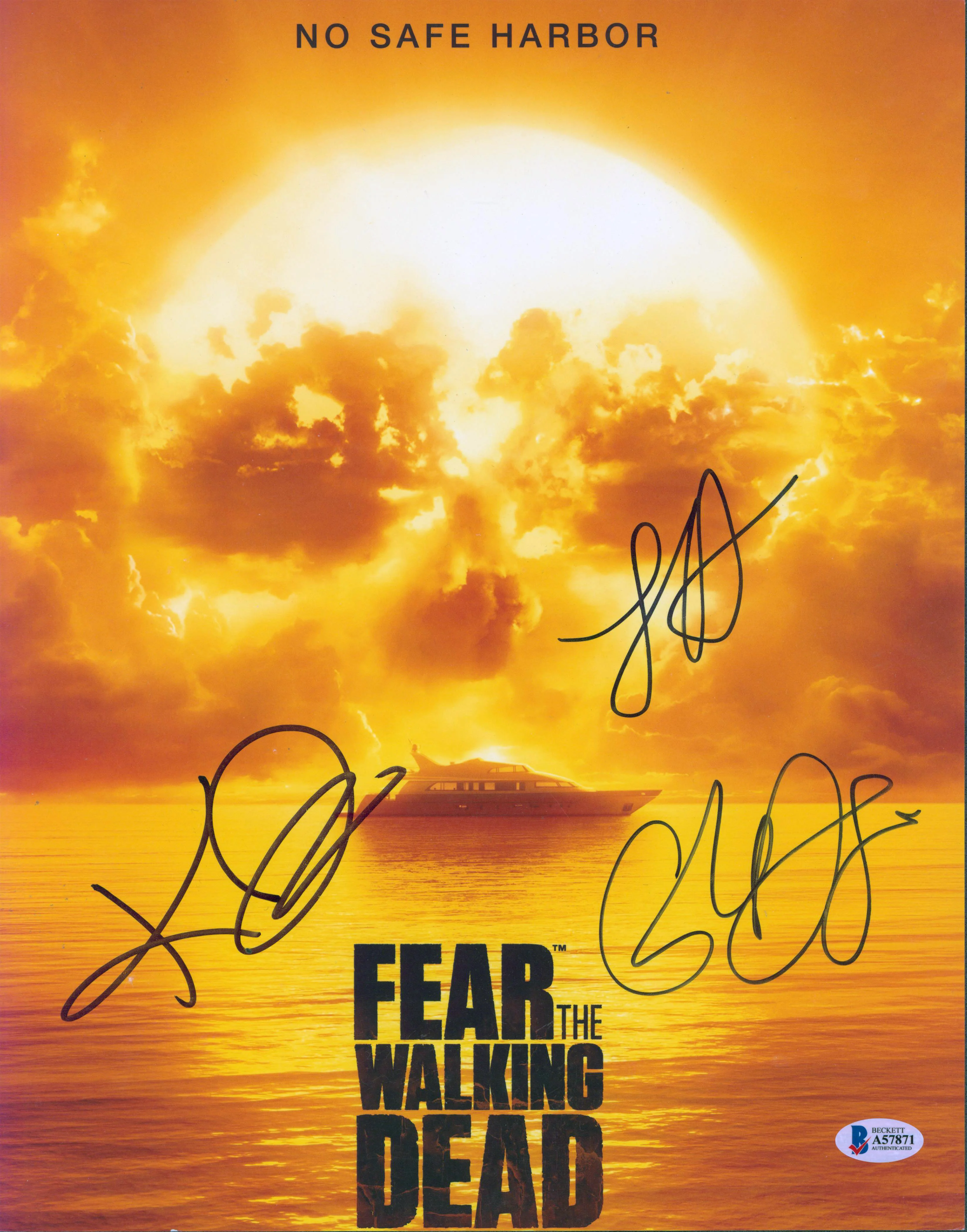 Fear The Walking Dead (3) Dickens, Domingo & Henrie Signed 11x14 Photo BAS - Image 2