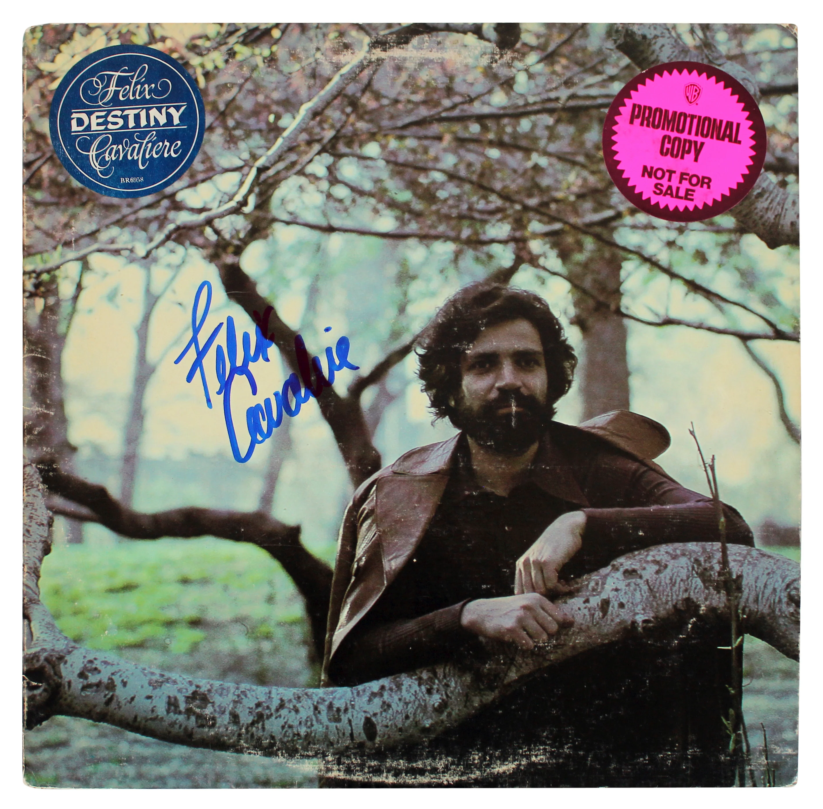 Felix Cavaliere Signed Destiny Promotional Copy Album Cover W/ Vinyl BAS #Z00968 - Image 3