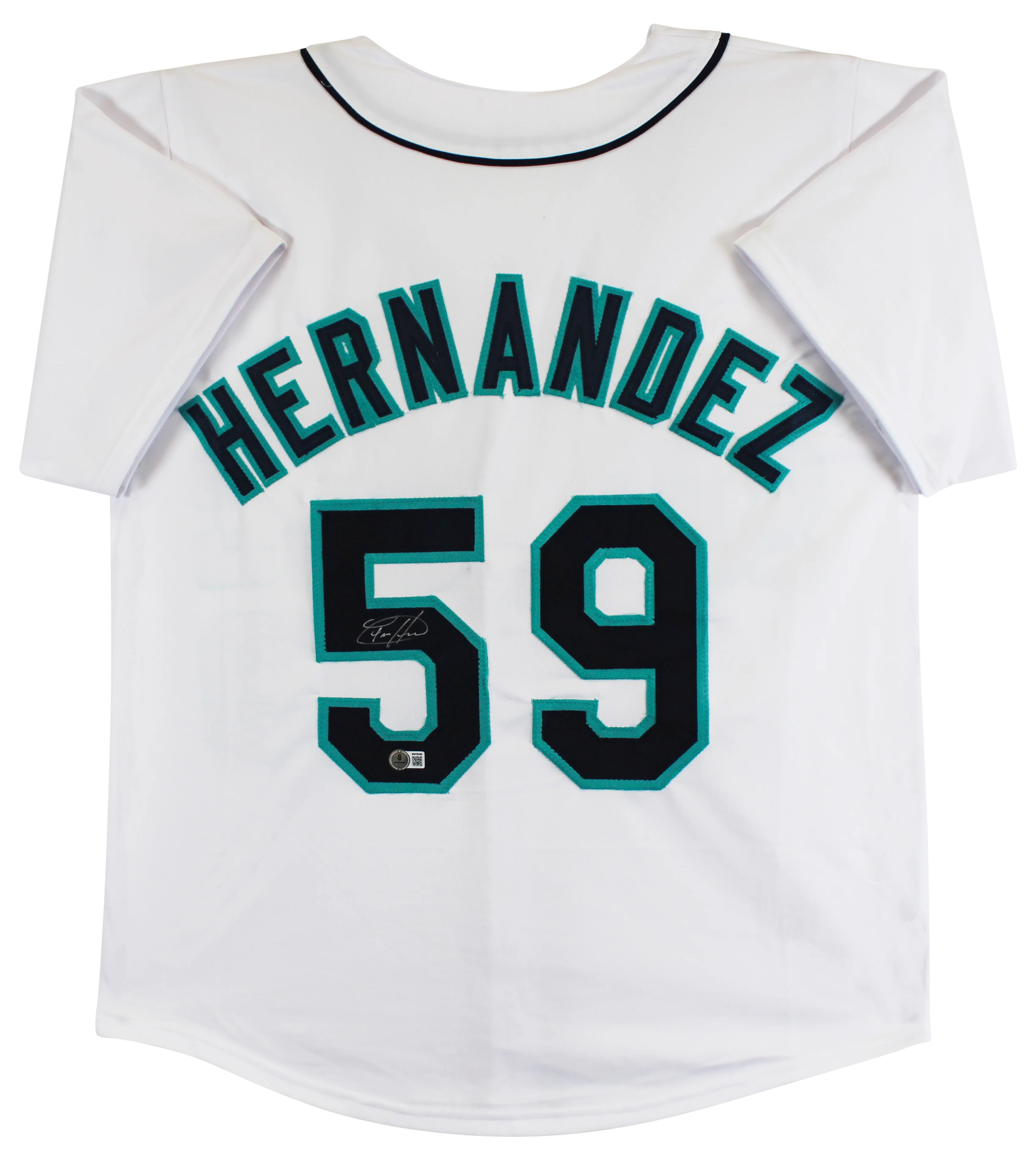 Felix Hernandez Authentic Signed White Pro Style Jersey Autographed BAS - Image 2