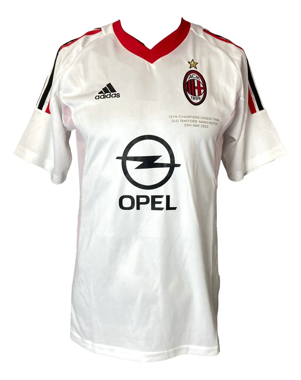 Filippo Inzaghi Signed AC Milan Adidas 2003 Champions League Soccer Jersey BAS - Image 3