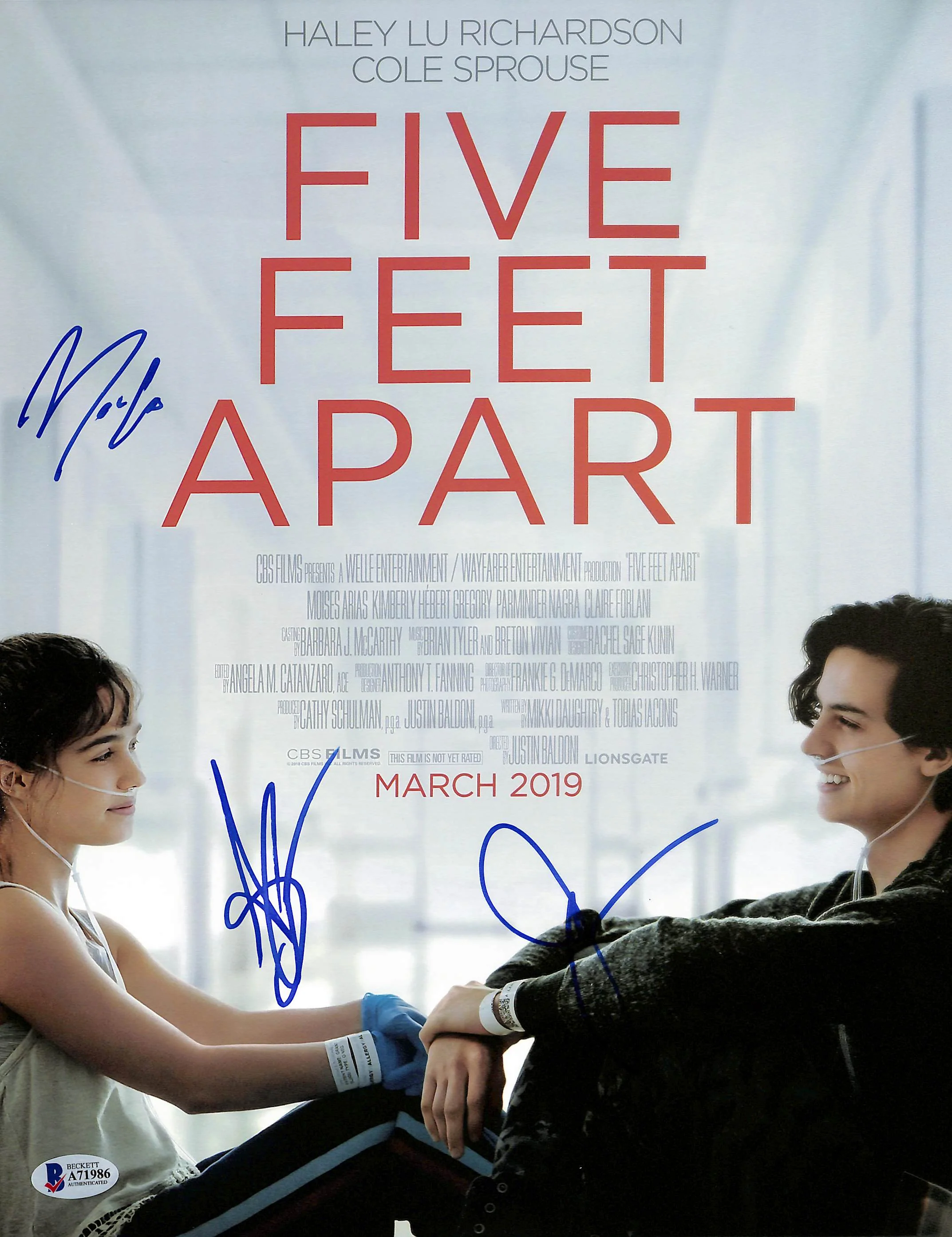 Five Feet Apart (3) Guerra, Arias & Baldoni Signed 11x14 Photo BAS #A71986 - Image 2