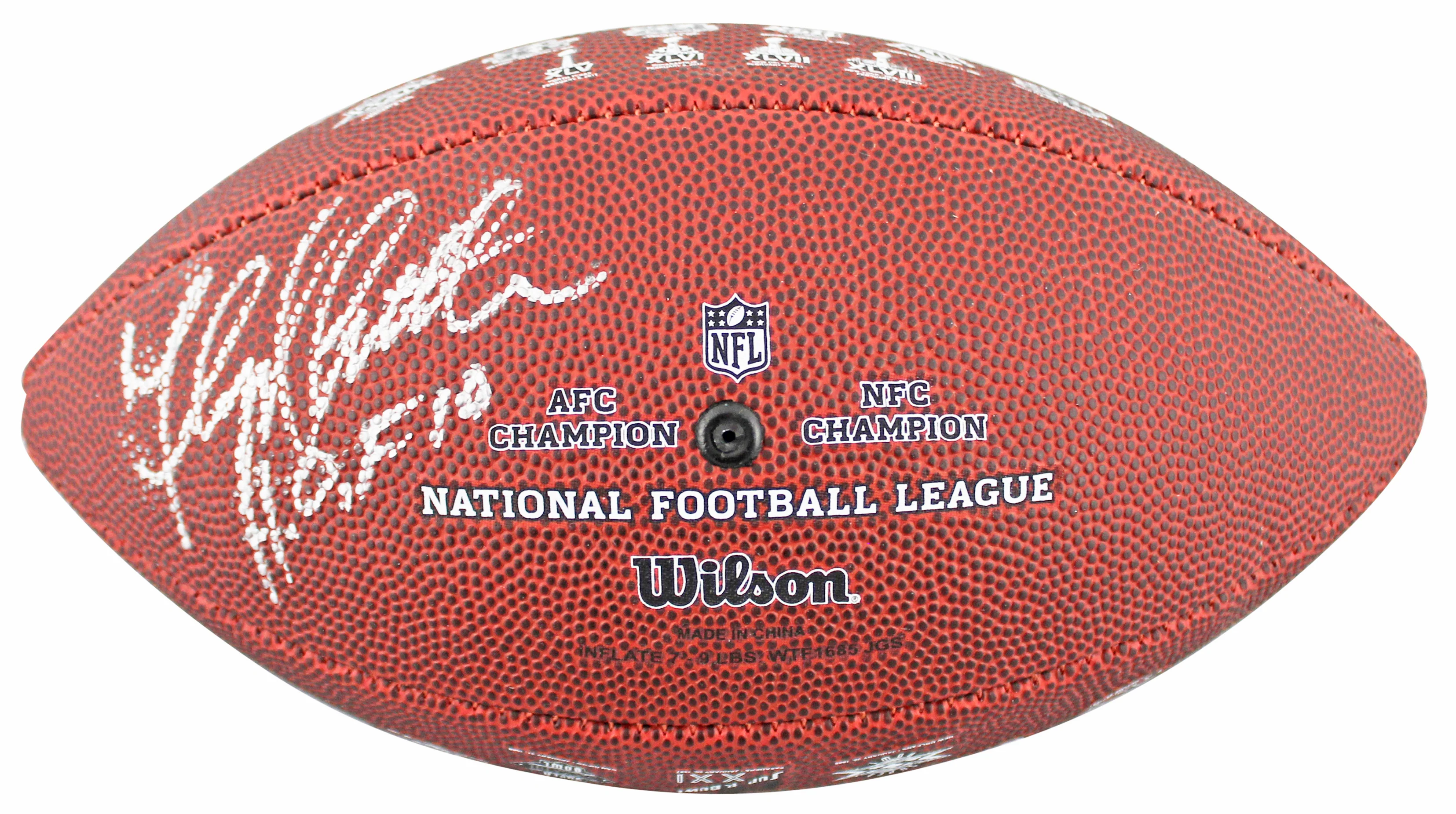 Floyd Little "HOF 10" Signed Wilson SB XLIX Pee Wee Football JSA #AX48018 - Image 2
