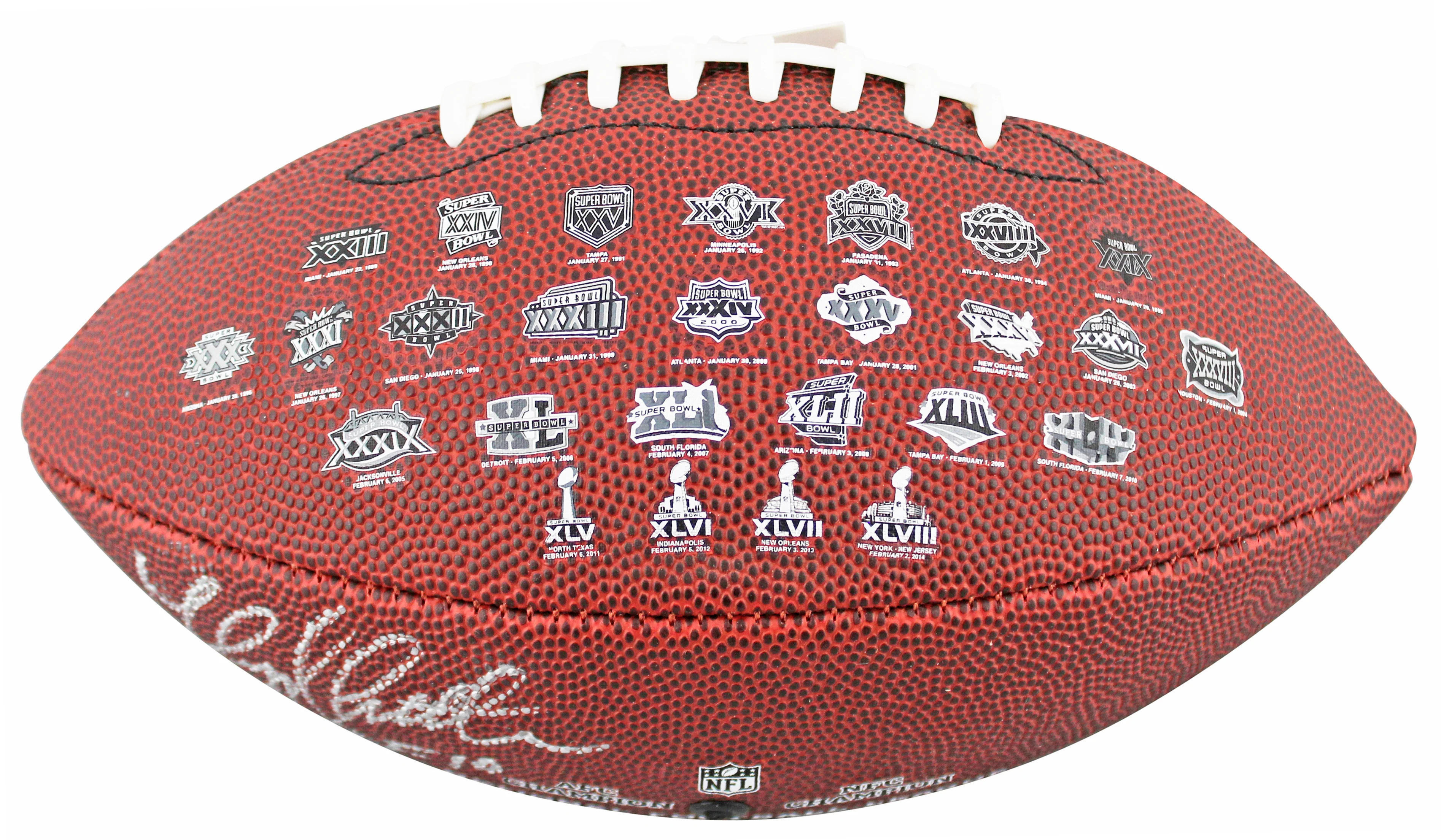 Floyd Little "HOF 10" Signed Wilson SB XLIX Pee Wee Football JSA #AX48018 - Image 3