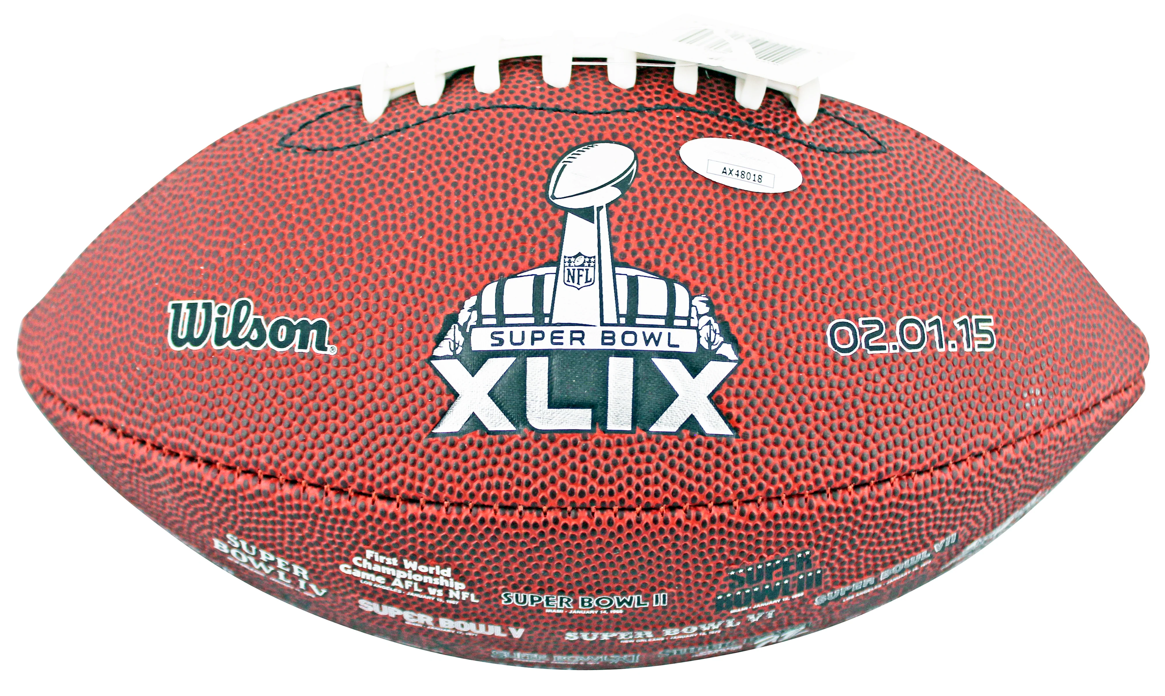 Floyd Little "HOF 10" Signed Wilson SB XLIX Pee Wee Football JSA #AX48018 - Image 4