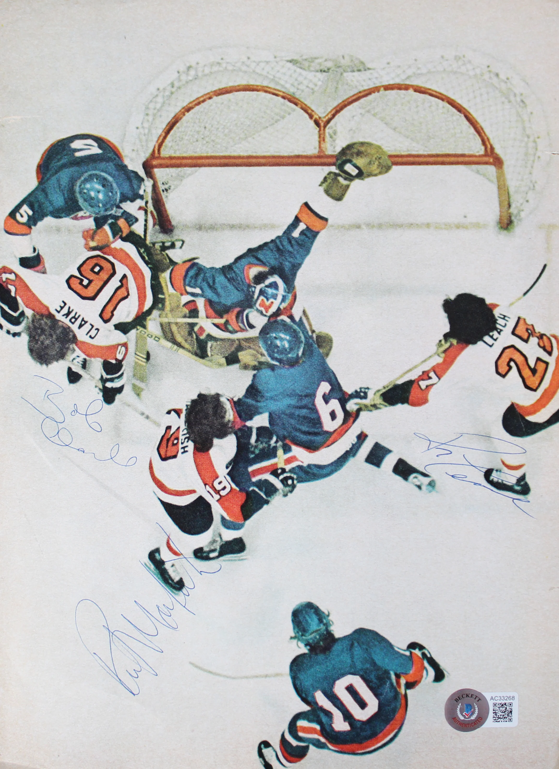 Flyers (3) Clarke, Leach & MacTavish Signed 8.5x11 Magazine Page BAS #AC33628 - Image 2