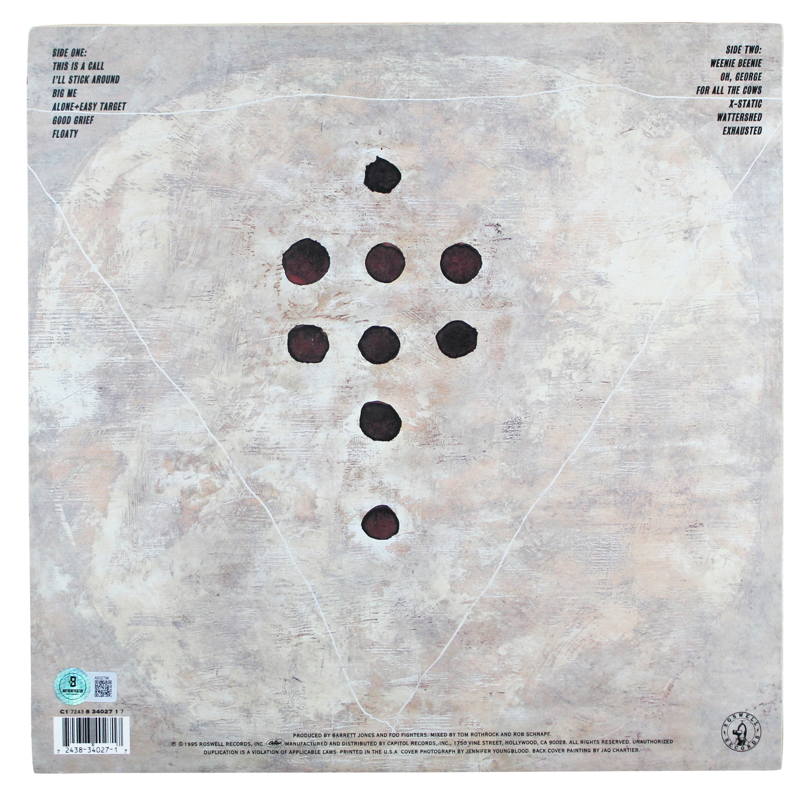 Foo Fighters (3) Grohl, Smear, & Mendel Signed Album Cover W/ Vinyl BAS #AE02796 - Image 6