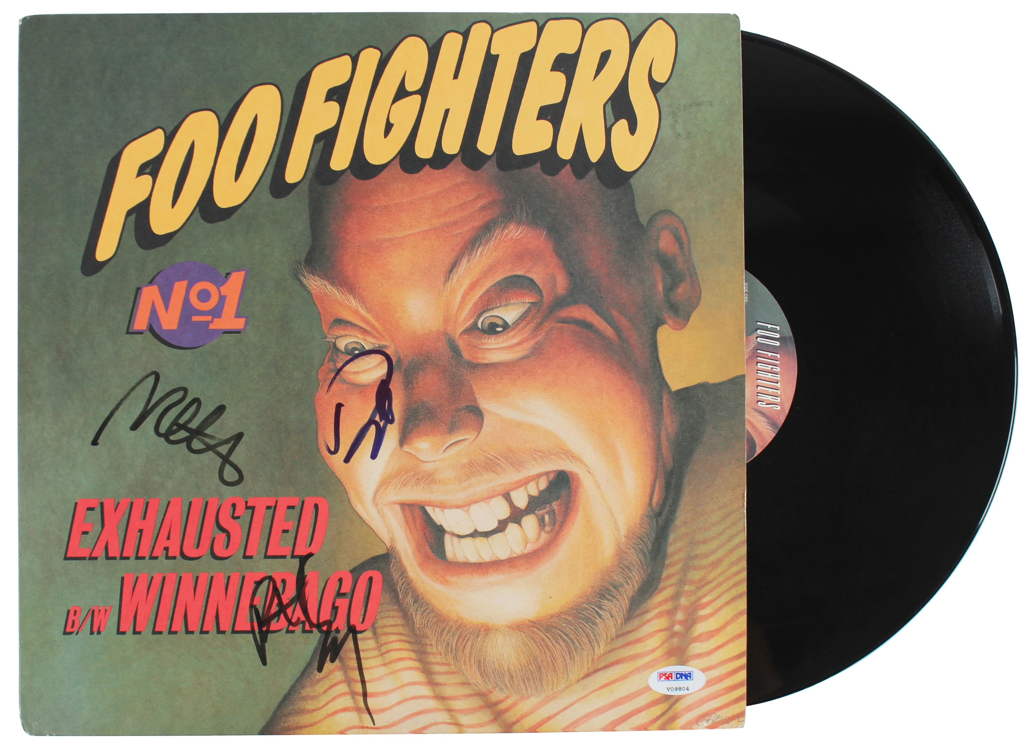 Foo Fighters (4) Signed Exhausted Winnebago Album Cover W/ Vinyl PSA/DNA #V09804 - Image 2