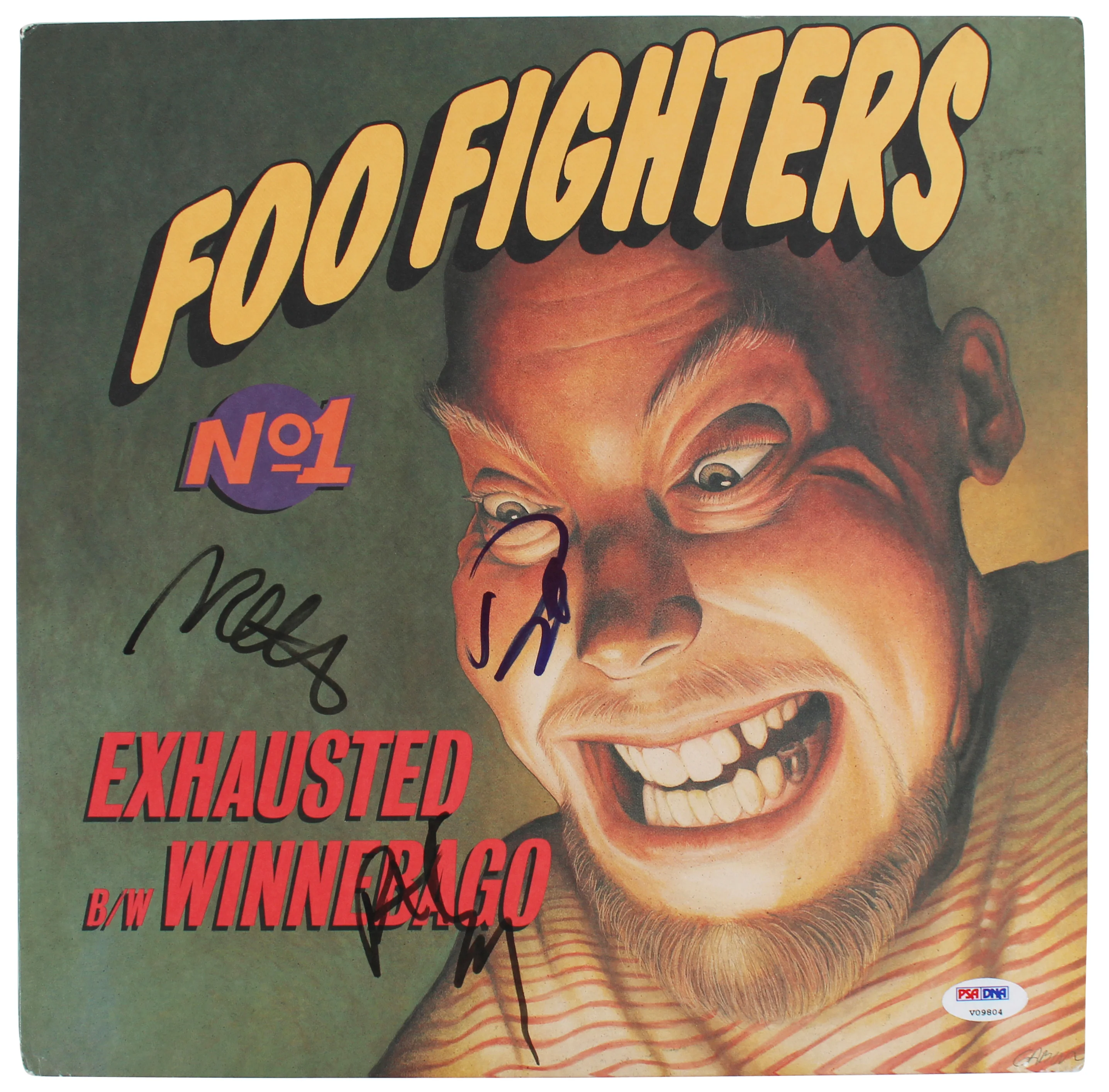Foo Fighters (4) Signed Exhausted Winnebago Album Cover W/ Vinyl PSA/DNA #V09804 - Image 3